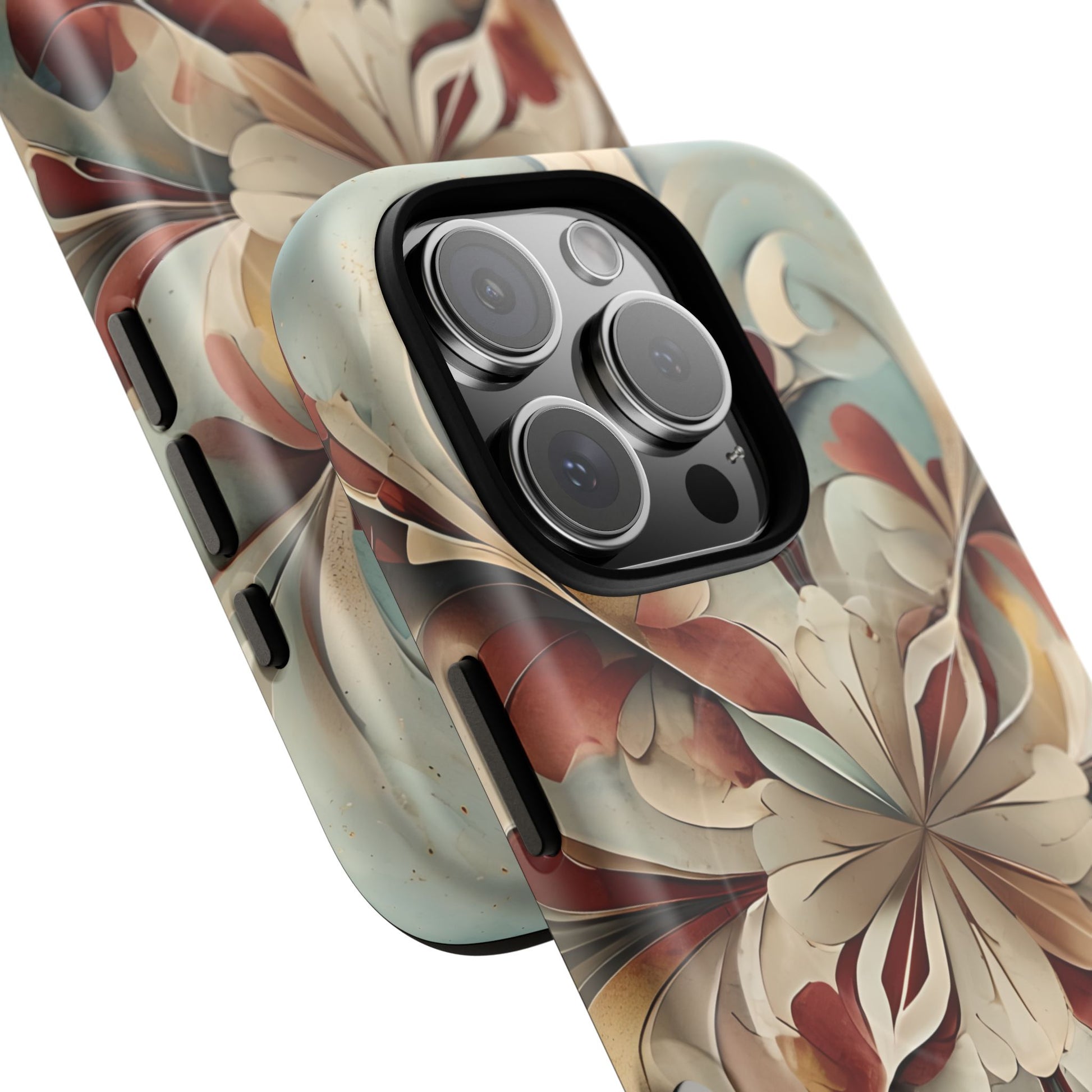 Vintage Baroque Blossom - Ornate Floral Art iPhone 16 Pro MagSafe Phone Case - Elegant Baroque-Inspired Design