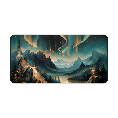 Aurora Dreamscape Designer Desk Mat - Premium Office Desk Pad, 3 Sizes Available, Artistic Workspace Protection