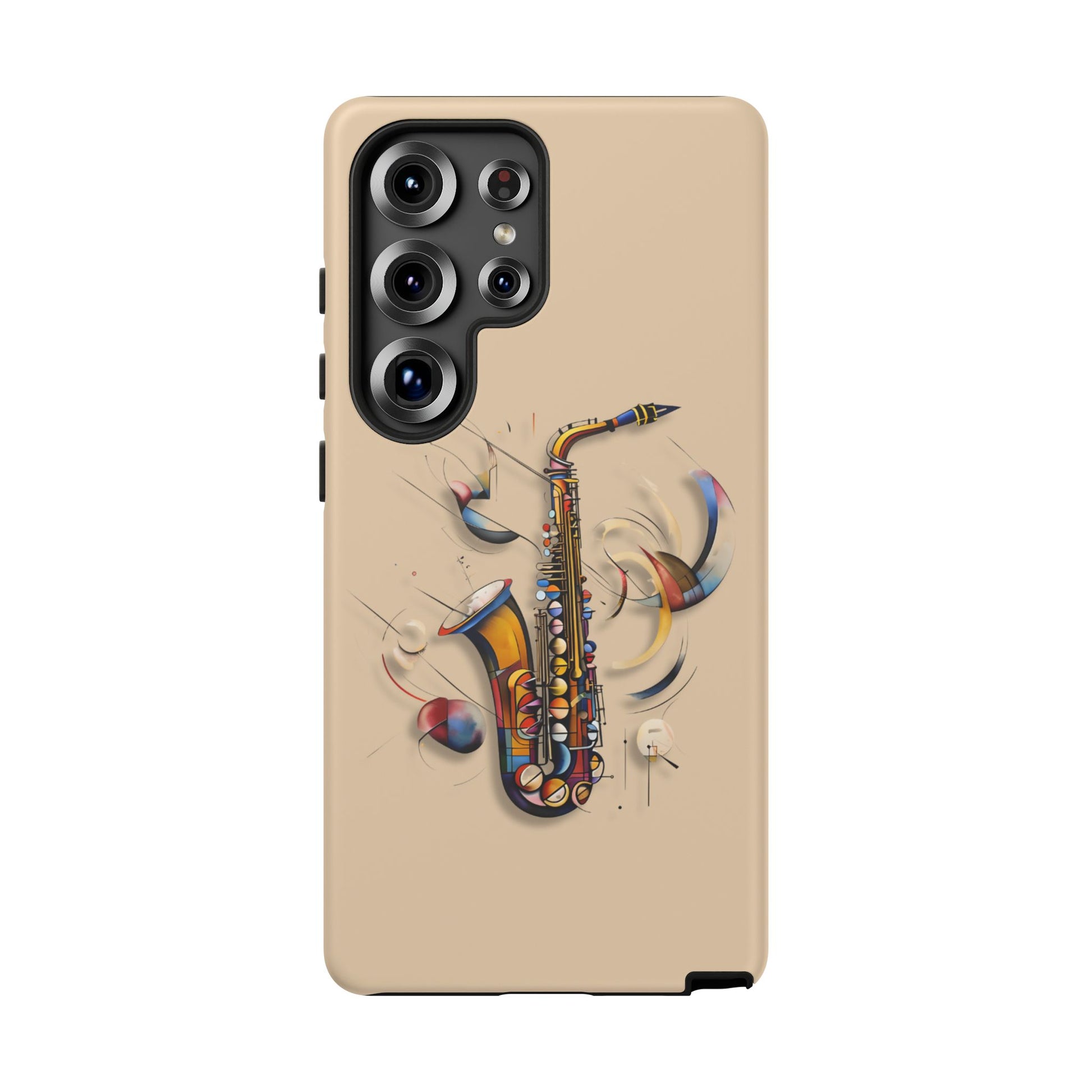 Brass Rhapsody Artistic Saxophone Music Tough Case for Samsung Galaxy S25 Ultra - Shockproof Phone Cover