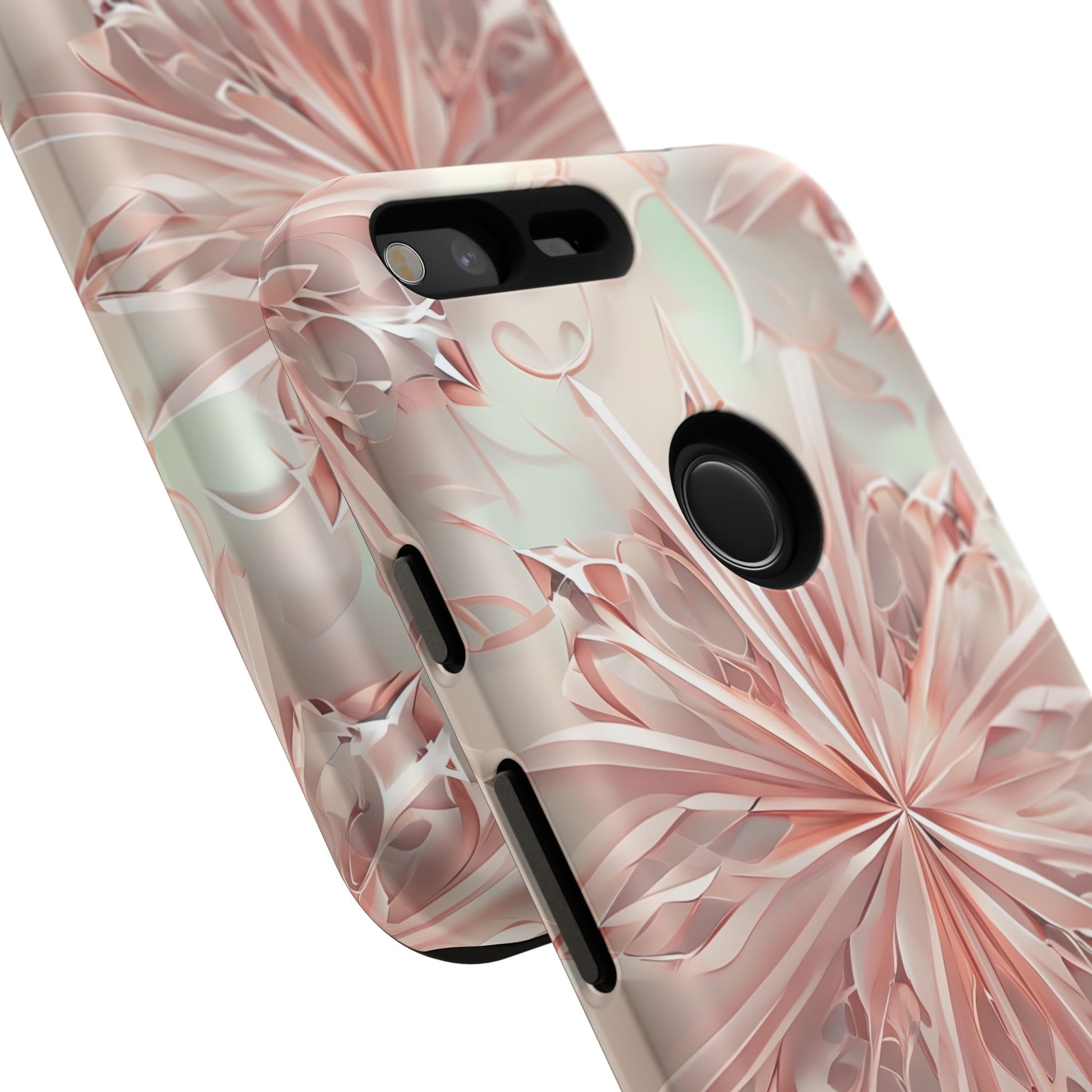 Blush Frost from our Kaleidoscope Collection - Google Pixel XL tough case - Soft Pink Geometric Floral Design