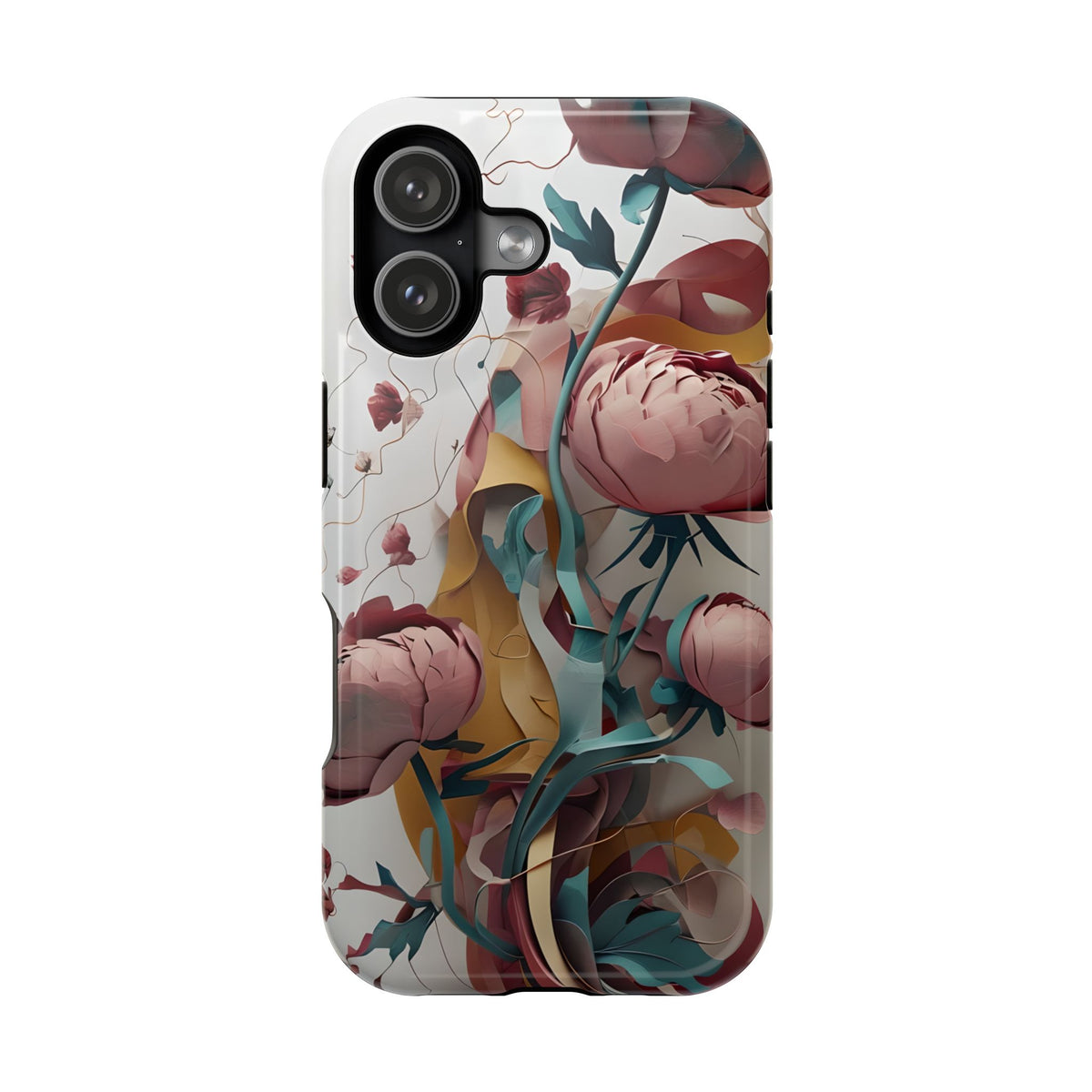 Blushing Peony Veil iPhone MagSafe Case