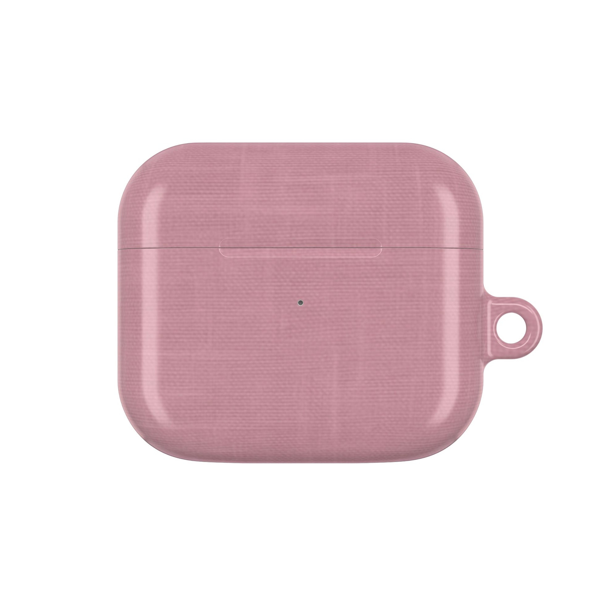 Blush Pink Linen AirPods Case - Minimalist Pink Cover for Gen 1, 2, 3, Pro Gen 1 & 2