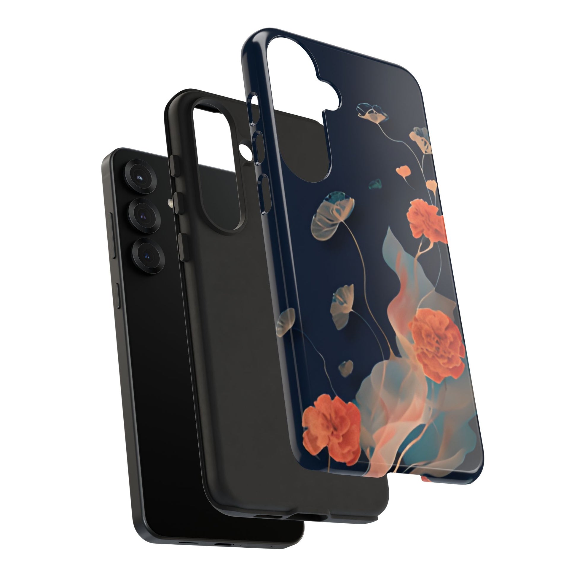 Lotus Reverie - Elegant Artistic Floral Samsung Galaxy S25 Plus Tough Phone Case - Painterly Lotus Blossom Design