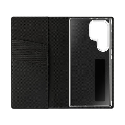 Samsung Galaxy wallet flip phone case interior with card slots and protective shell