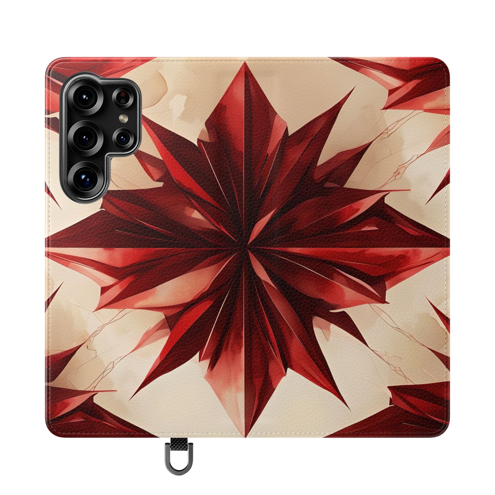 Ruby Compass Samsung Galaxy S25 Ultra Wallet Case - Bold Geometric Flip Cover with Card Slots