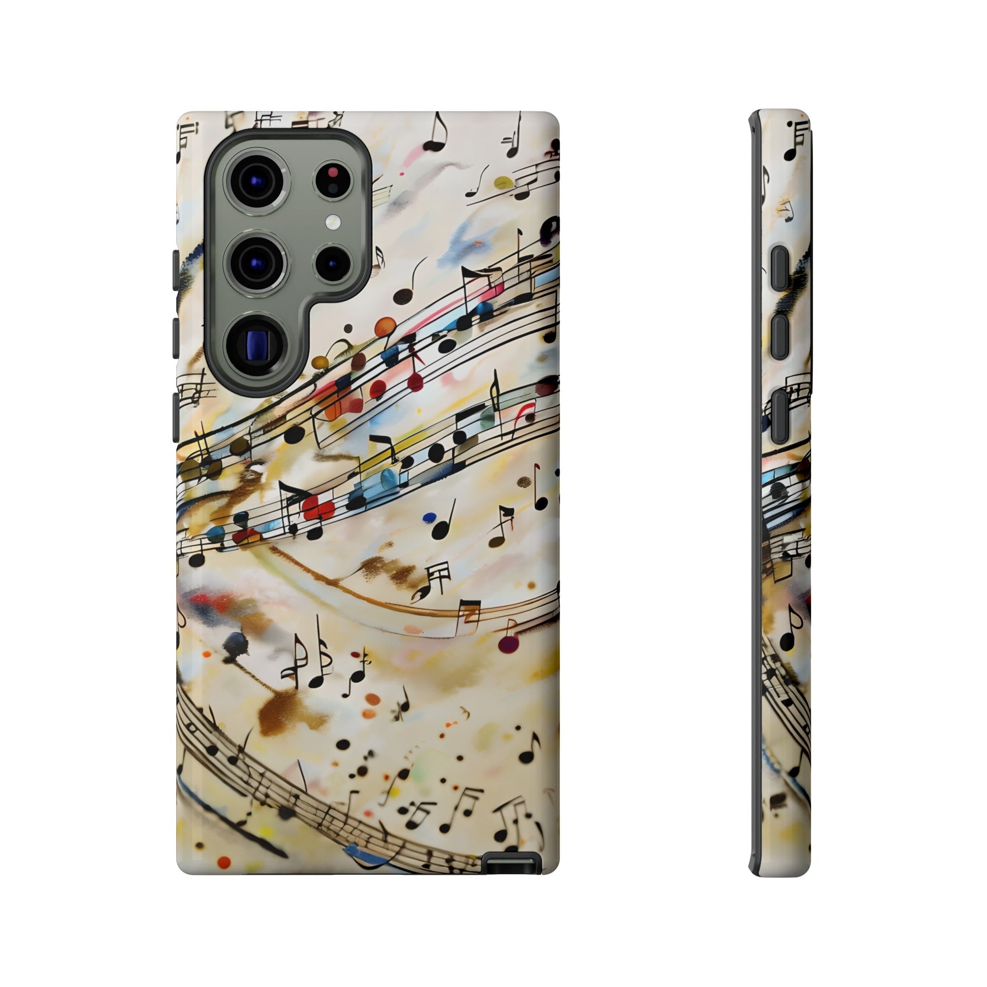 Melodic Flow Abstract Music Notes Tough Case for Samsung Galaxy S23 Ultra- Premium Shockproof Designer Phone Cover