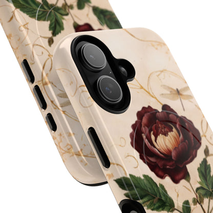 Vintage Burgundy Rose iPhone MagSafe Case
