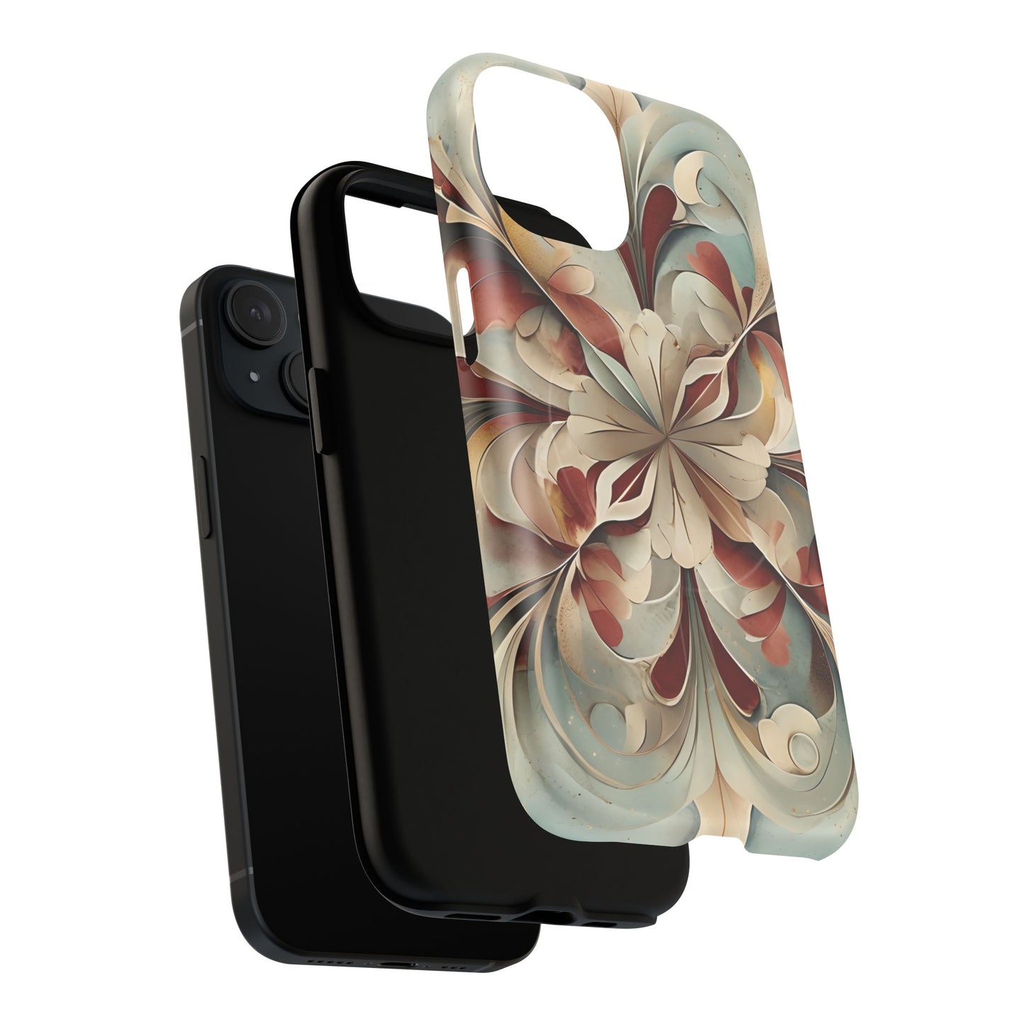 Vintage Baroque Blossom - Ornate Floral Art iPhone MagSafe Phone Case - Elegant Baroque-Inspired Design