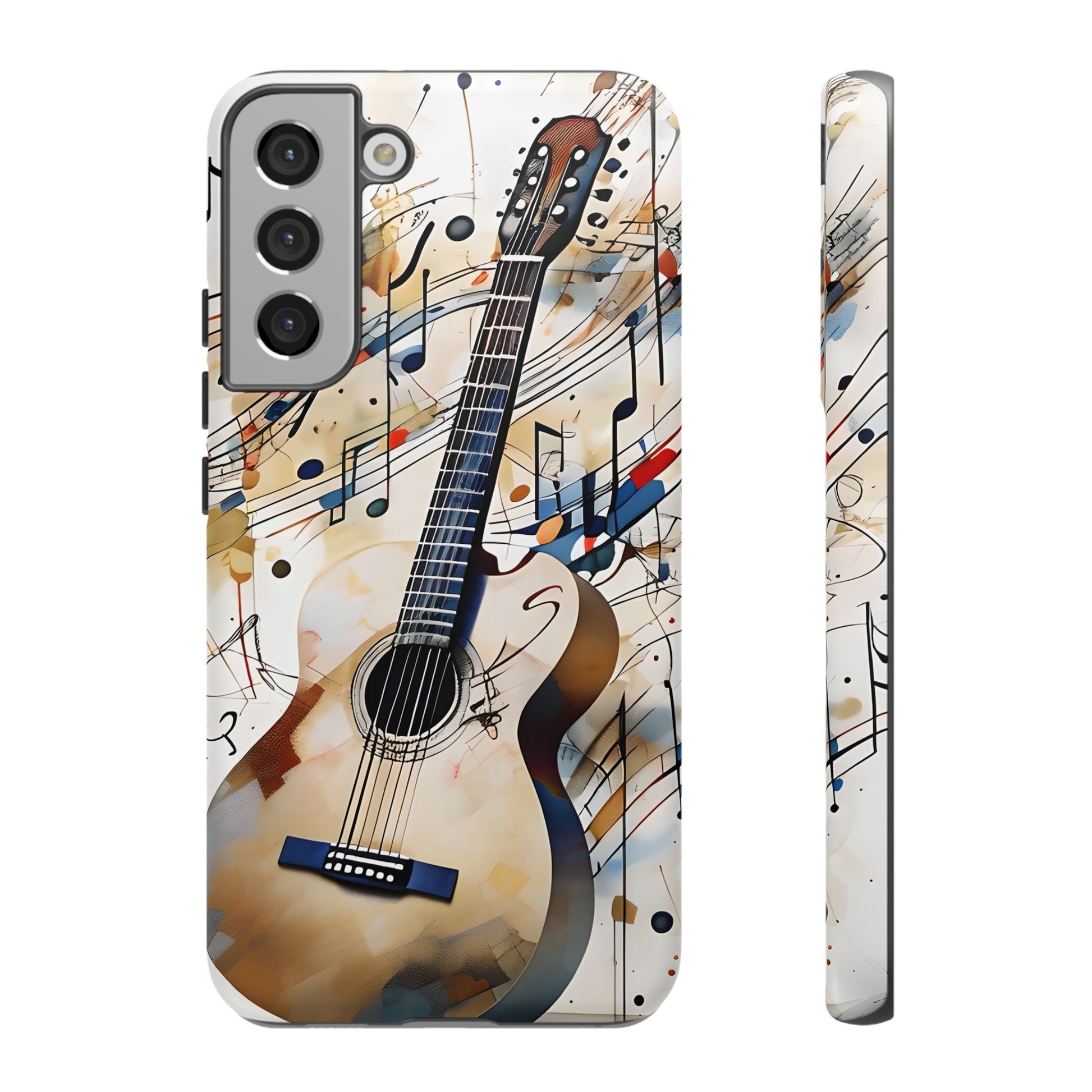 Strum and Flow Acoustic Guitar Art Tough Case for Samsung Galaxy S22 Plus - Shockproof Phone Cover