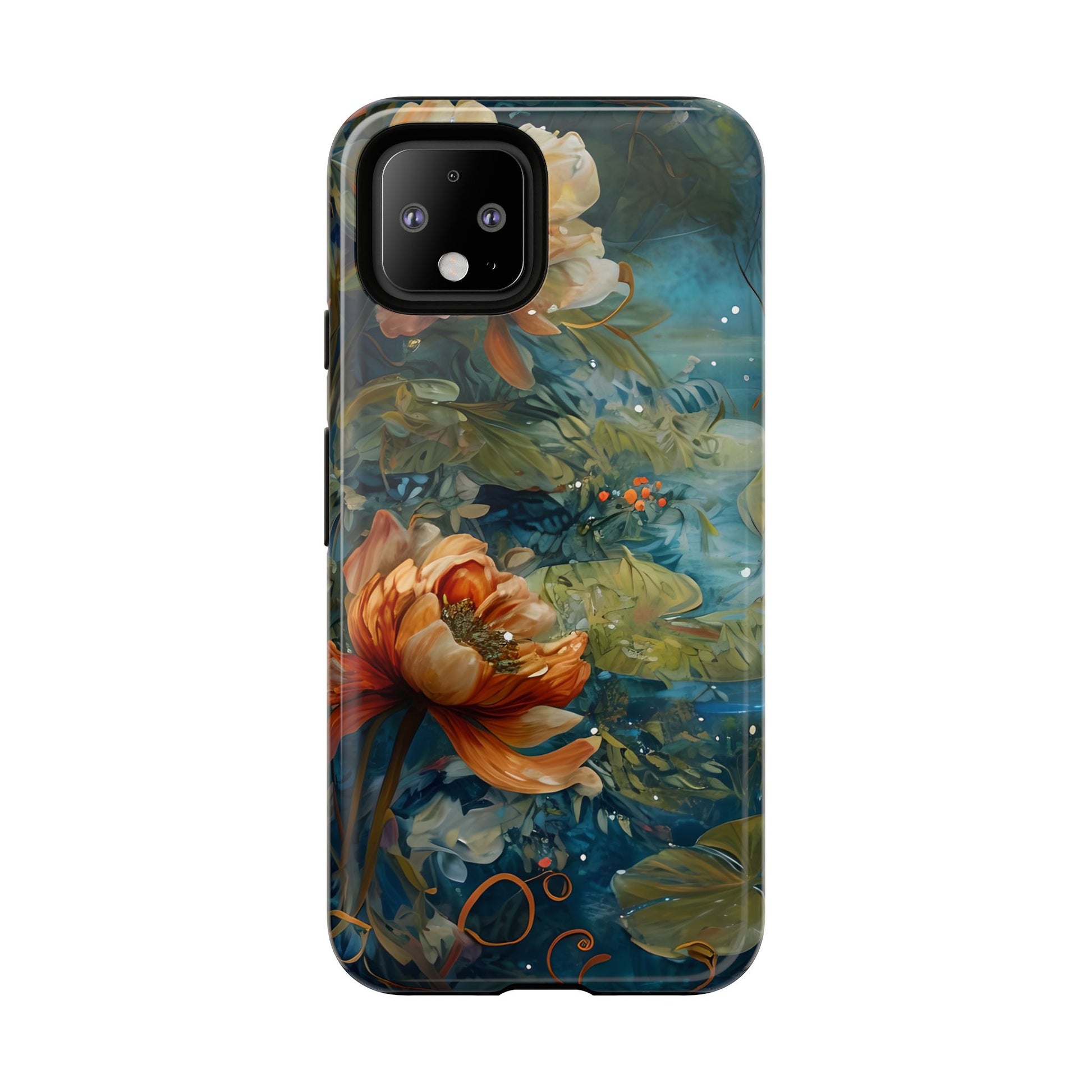 Waterlily Nocturne Tough Case for Google Pixel 4 - Premium Artistic Shockproof Cover, Elegant Protective Phone Case
