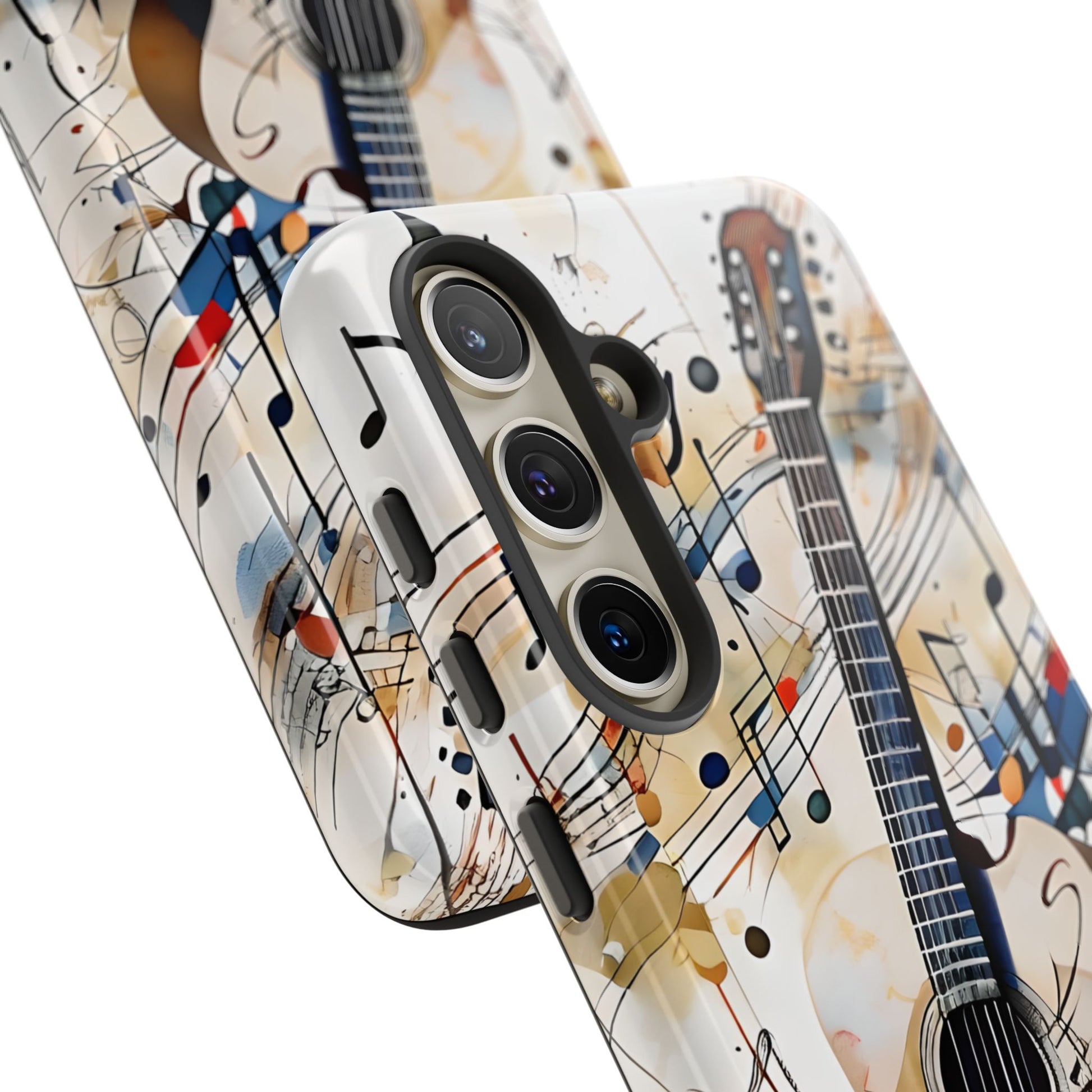 Strum and Flow Acoustic Guitar Art Tough Case for Samsung Galaxy S24 - Shockproof Phone Cover