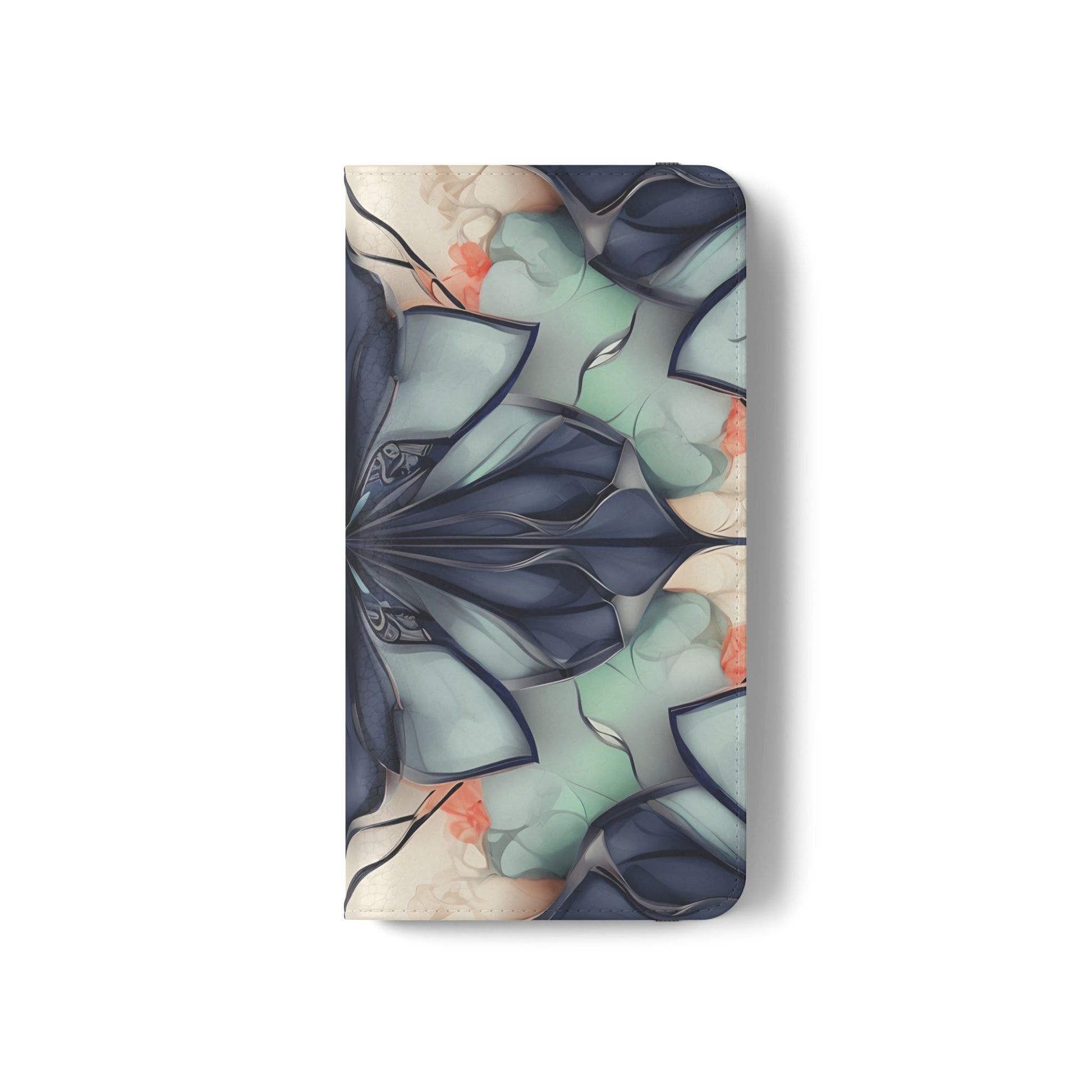 Midnight Mosaic - Abstract Floral Flip Phone Case for Samsung Galaxy S21