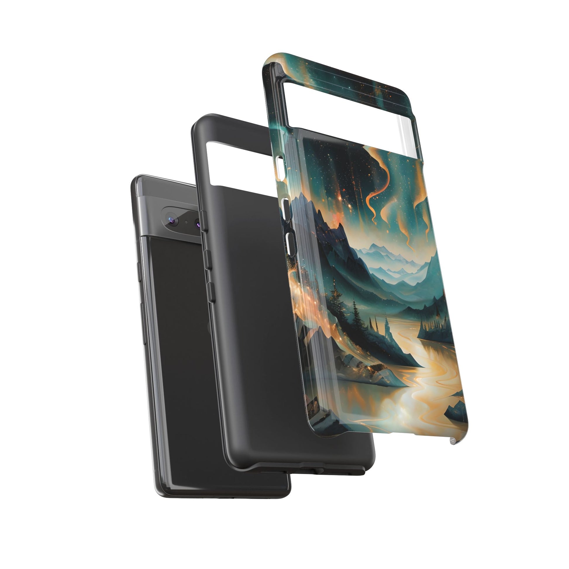 Aurora Dreamscape Tough Case for Google Pixel 7 - Northern Lights Artistic Shockproof Cover, Elegant Protective Phone Case