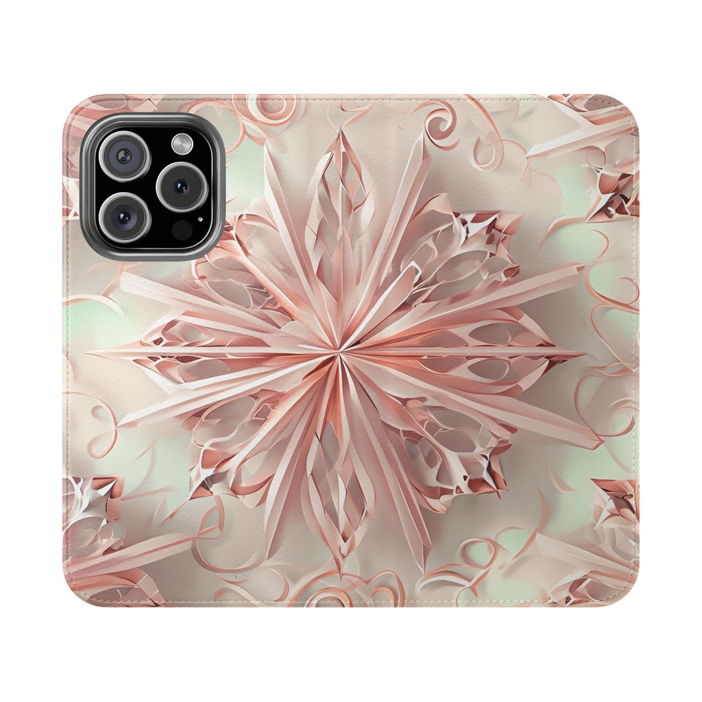 Blush Frost - Abstract Wallet Phone Case for iPhone 16 Pro