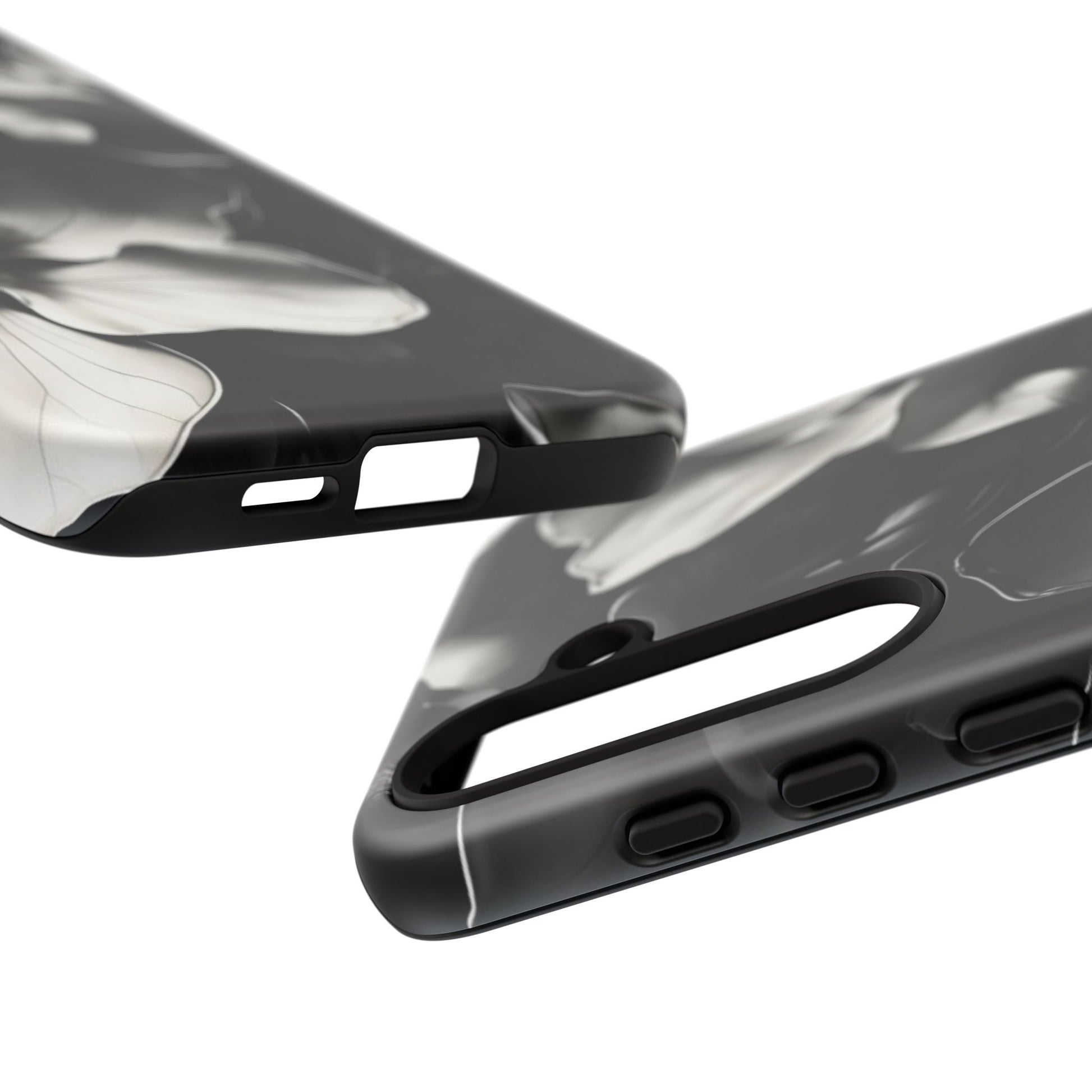 Monochrome Magnolia - Elegant Black & White Floral Samsung Galaxy S24 Plus Tough Phone Case - Artistic Magnolia Design