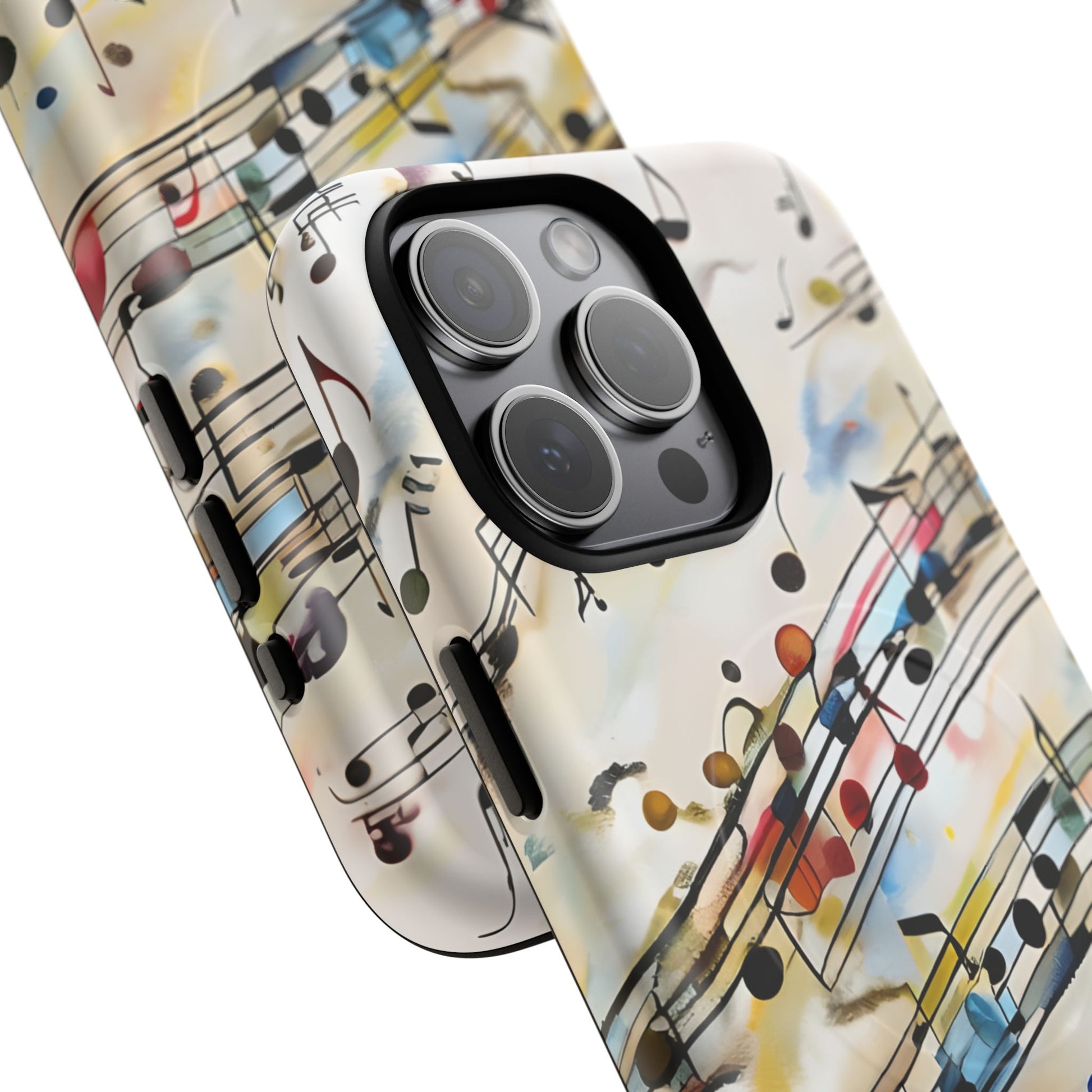 Melodic Flow Abstract Music Notes iPhone 15 Pro Max MagSafe Case