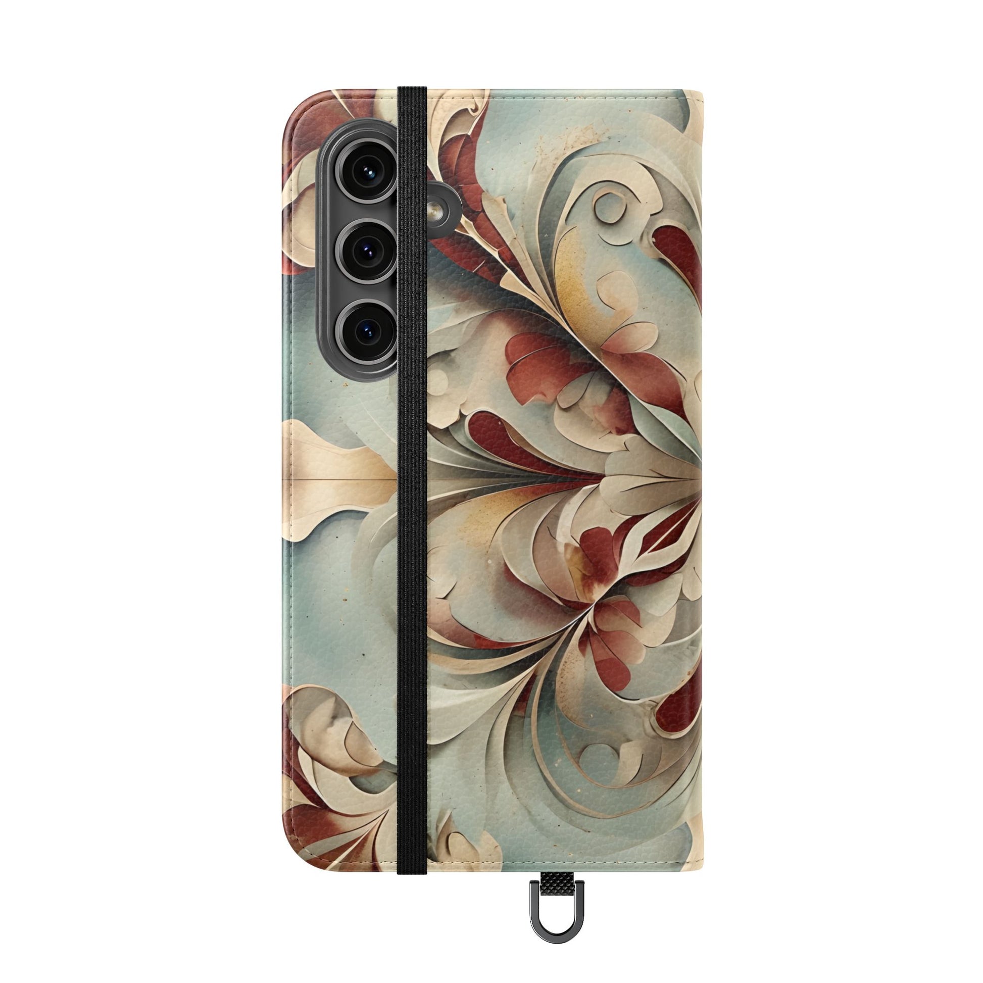 Vintage Baroque Blossom Wallet Phone Case - Elegant Floral Flip Cover for Samsung Galaxy S24 Plus