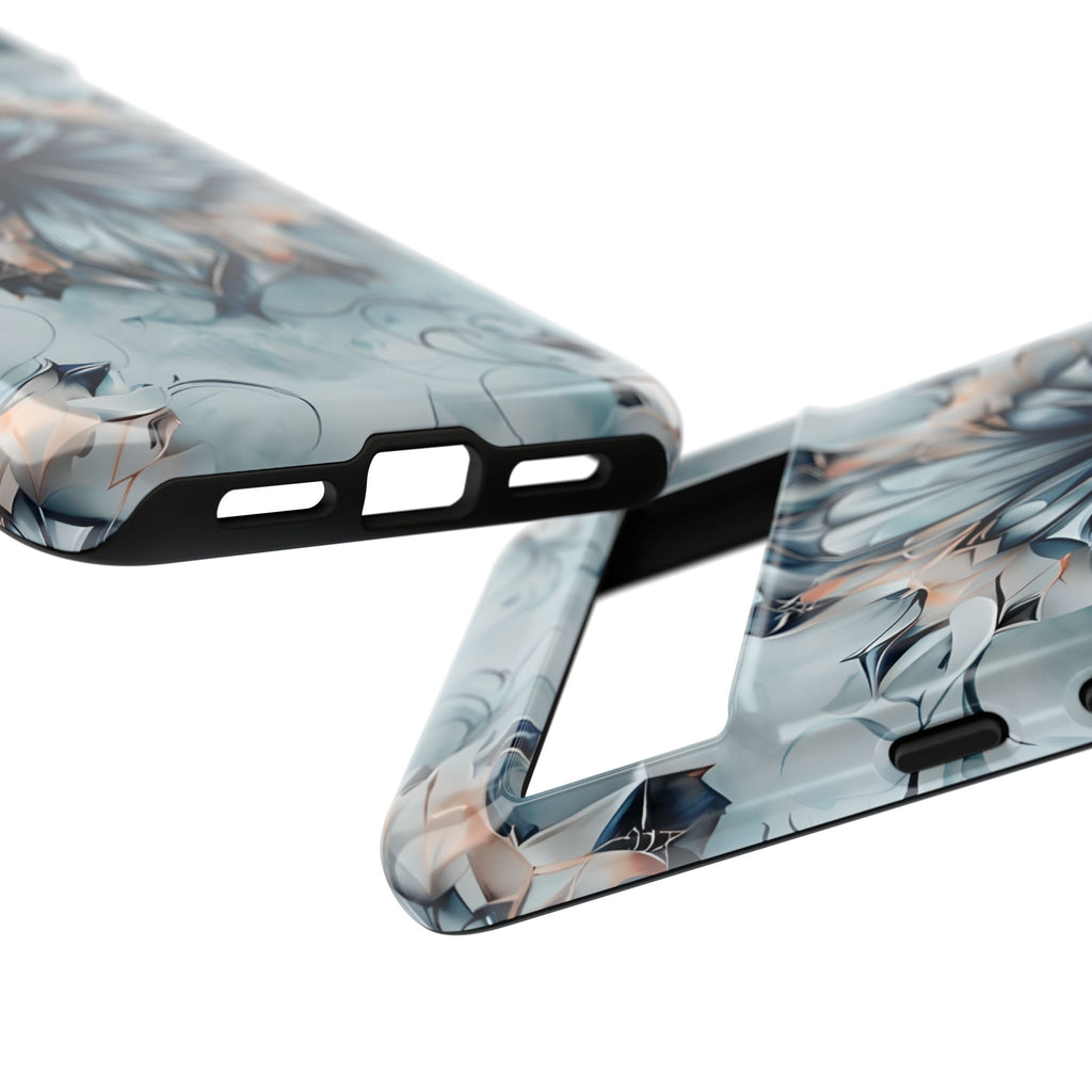Indigo Mirage - Artistic Kaleidoscope Collection Artistic Floral - Google Pixel 8 Pro Tough Phone Case - Bold Indigo Symmetrical Design