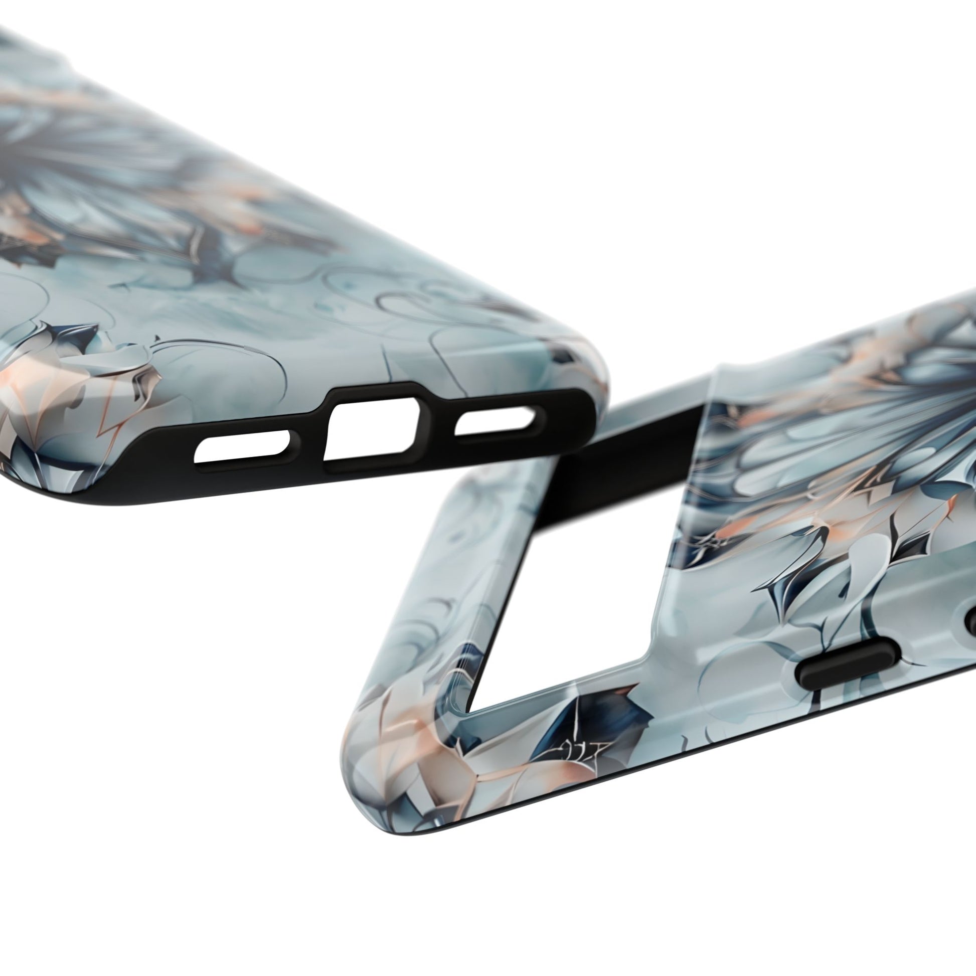 Indigo Mirage - Artistic Kaleidoscope Collection Artistic Floral - Google Pixel 8 Pro Tough Phone Case - Bold Indigo Symmetrical Design