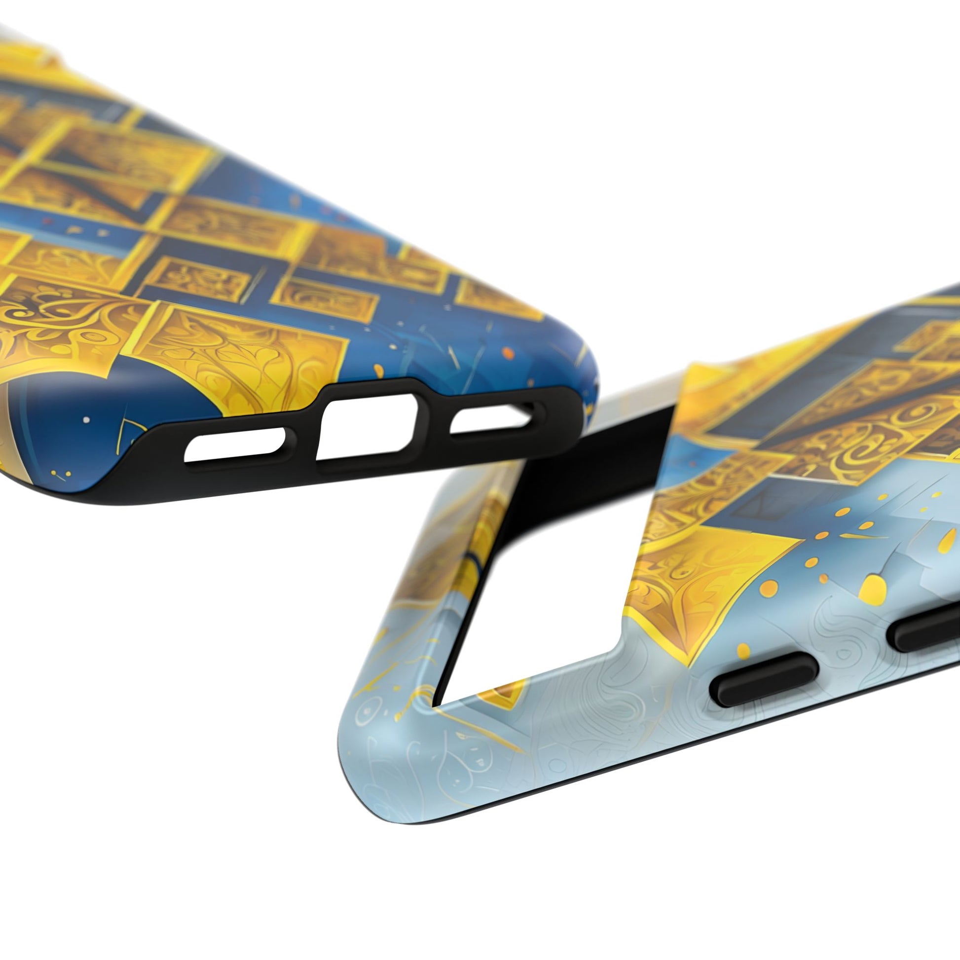 Golden Ascent Luxe Geometric Google Pixel 8 Tough Case - Elegant Abstract Gold Design