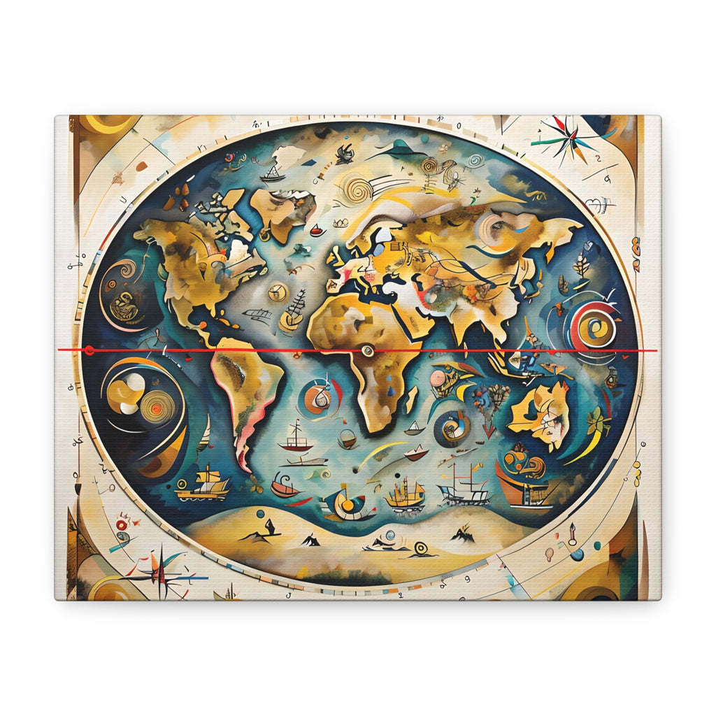 Celestial Map - Vintage-Style Star Chart Horizontal Wall Art in Earthy Tones