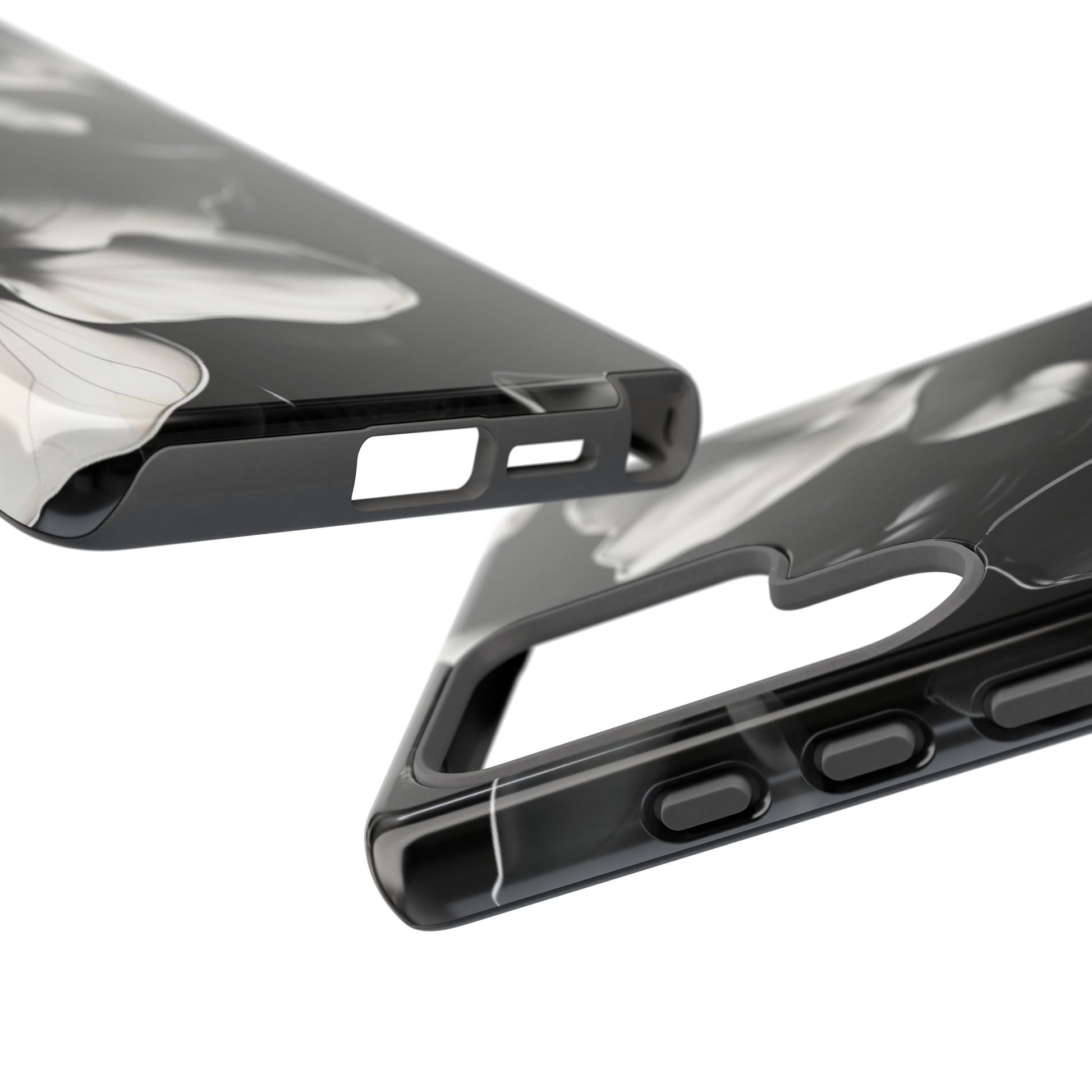 Monochrome Magnolia - Elegant Black & White Floral Samsung Galaxy S25 Ultra Tough Phone Case - Artistic Magnolia Design