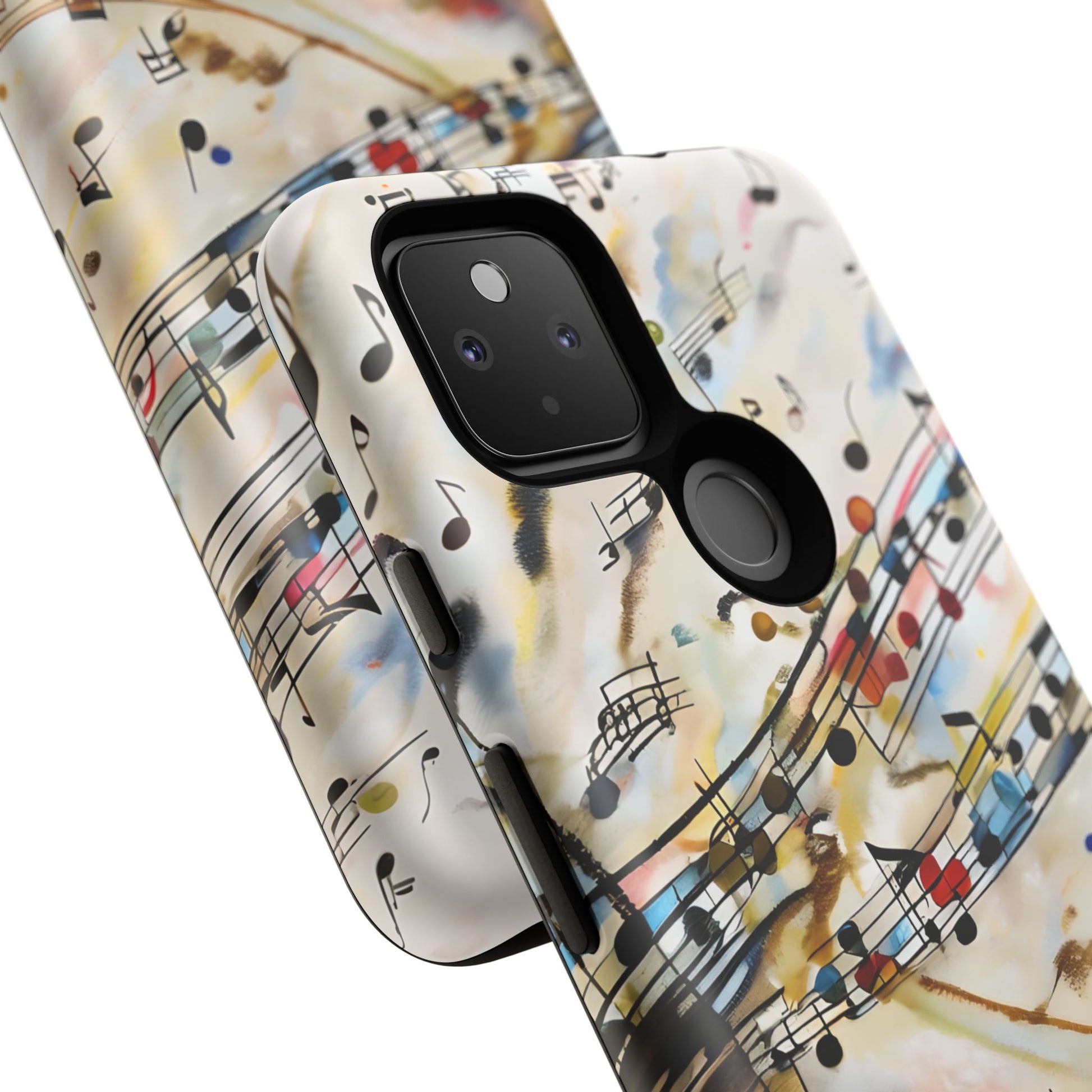 Melodic Flow Abstract Music Notes Tough Case for Google Pixel 4a 5G - Shockproof Phone Cover