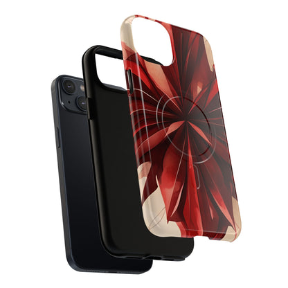 Dual-layer Ruby Compass iPhone MagSafe case showing shock absorbing protection