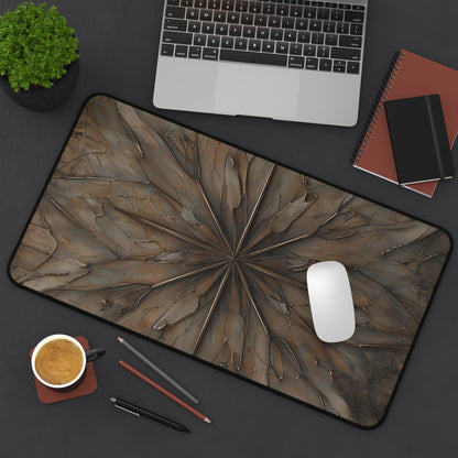 Earthstone Mandala Desk Mat - Premium Office Desk Pad, 3 Sizes Available, Artistic Workspace Protection