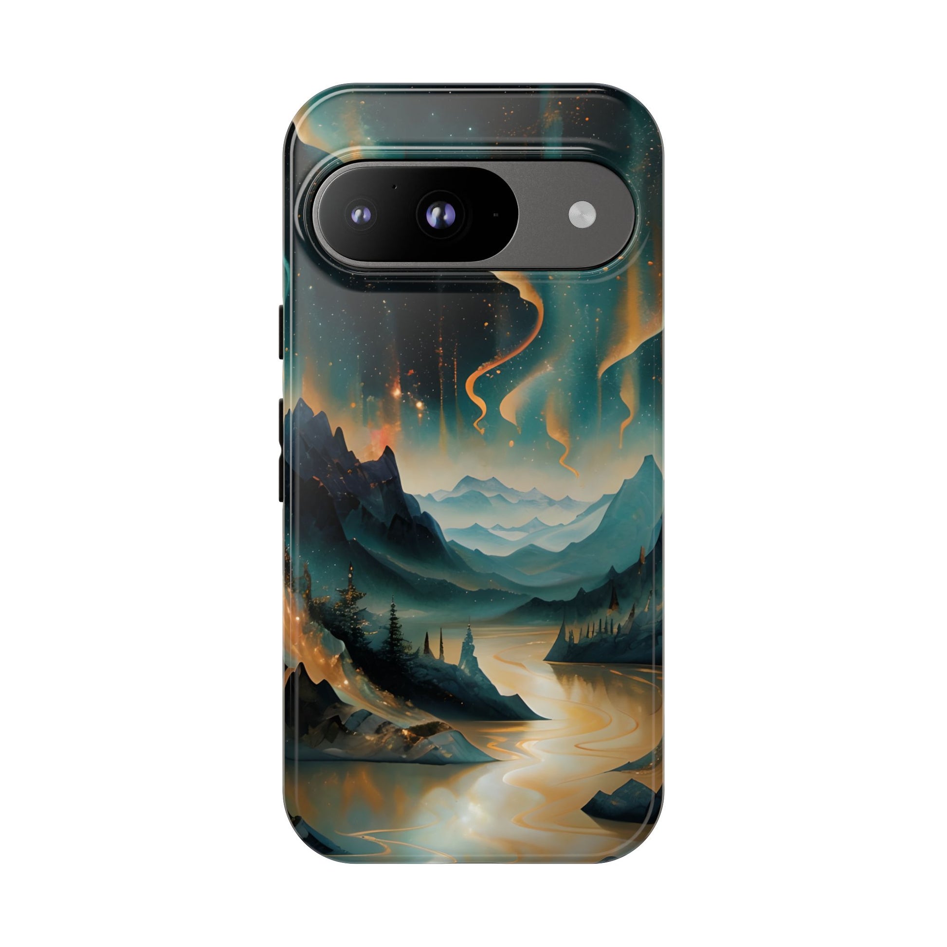 Aurora Dreamscape Tough Case for Google Pixel 9- Northern Lights Artistic Shockproof Cover, Elegant Protective Phone Case