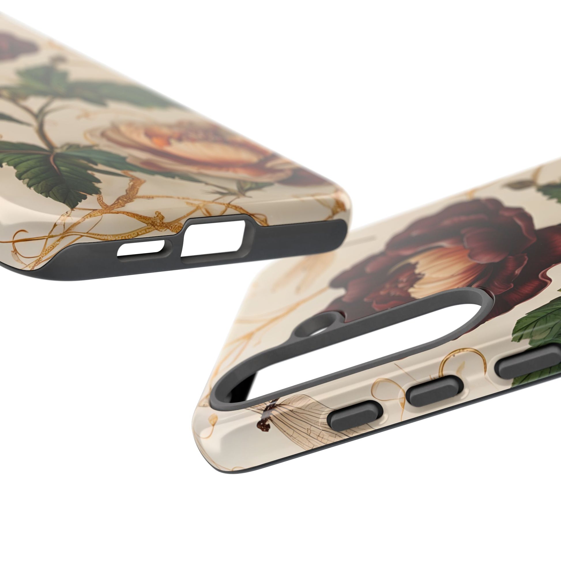 Vintage Burgundy Rose - Elegant Floral Samsung S25 Plus Phone Case - Classic Painterly Rose Design
