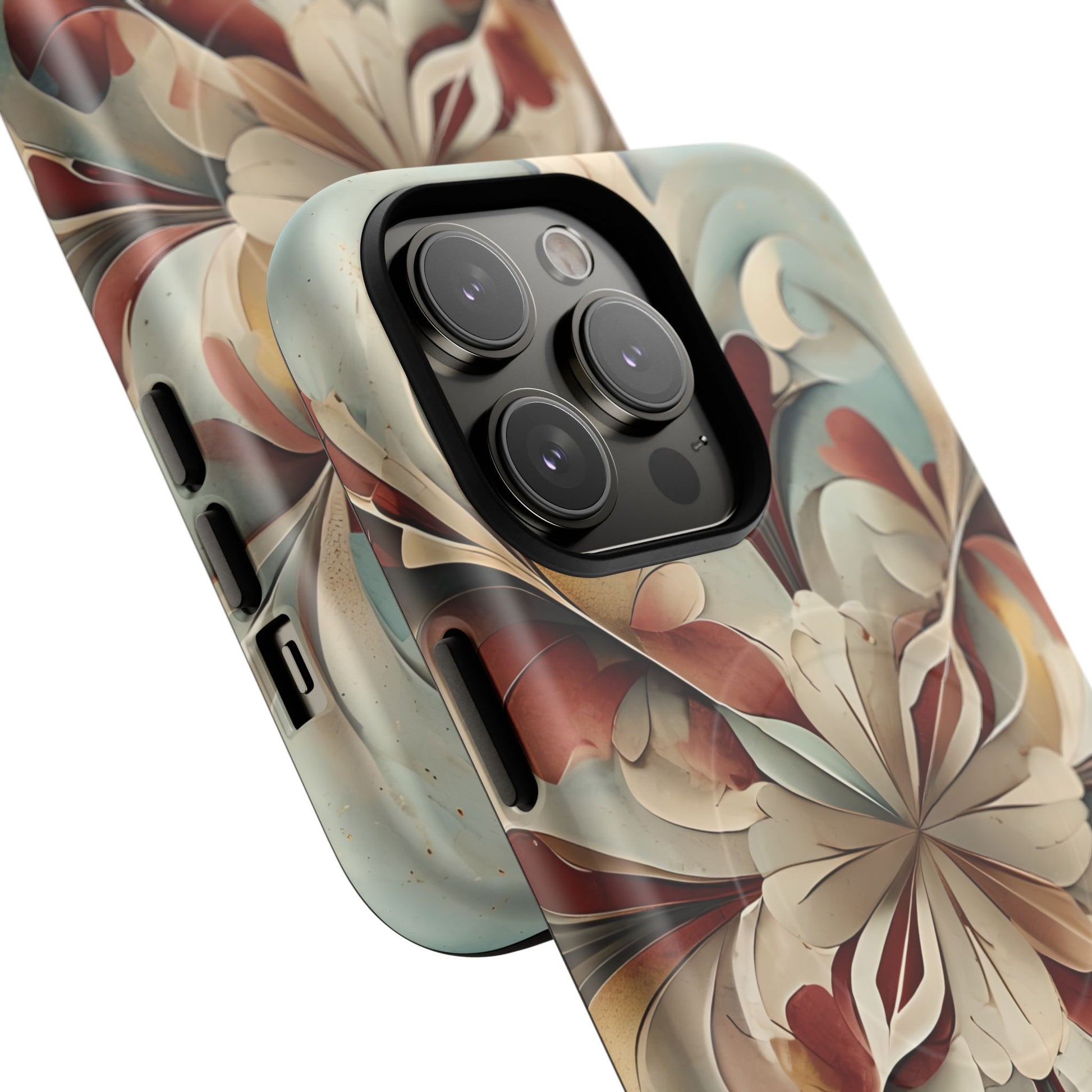 Vintage Baroque Blossom - Ornate Floral Art iPhone 14 Pro Max MagSafe Phone Case - Elegant Baroque-Inspired Design