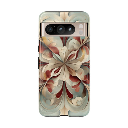 Vintage Baroque Blossom - Ornate Floral Art Google Pixel Tough Phone Case - Elegant Baroque-Inspired Design