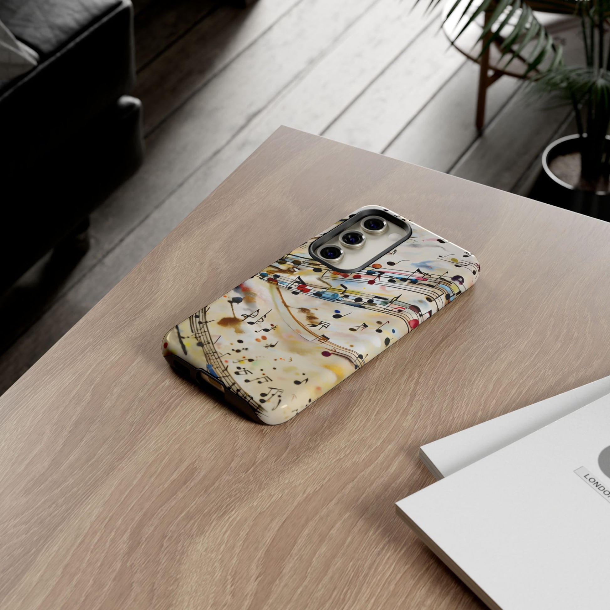 Melodic Flow Abstract Music Notes Tough Case for Samsung Galaxy S23- Premium Shockproof Designer Phone Cover