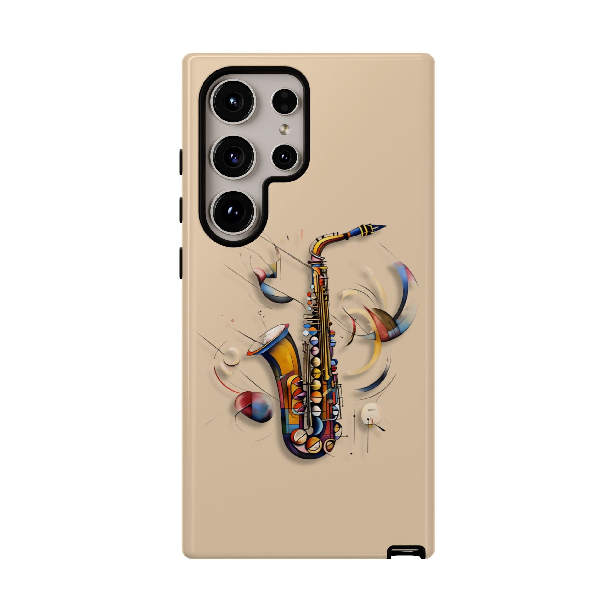 Brass Rhapsody Artistic Saxophone Music Tough Case for Samsung Galaxy S24 Ultra - Shockproof Phone Cover