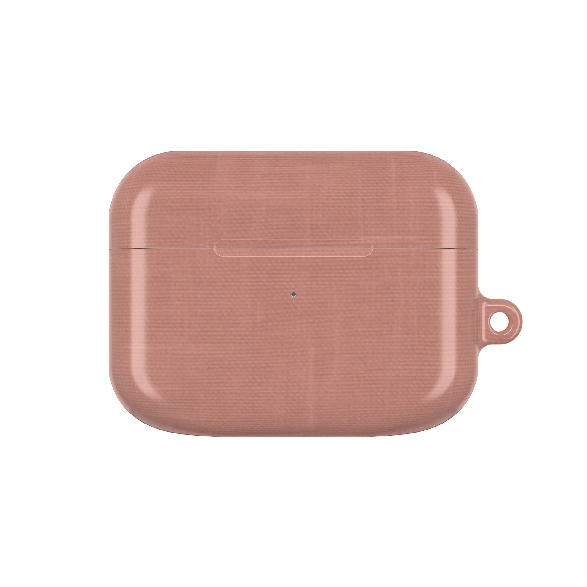 Terracotta Linen AirPods Case - Minimalist Smooth Weave Texture Cover for Gen 1, 2, 3, Pro Gen 1 & 2