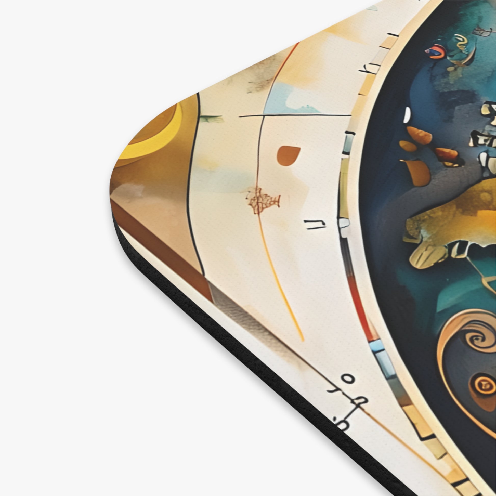 Close-up of Celestial Map mouse pad showing printed star chart detail