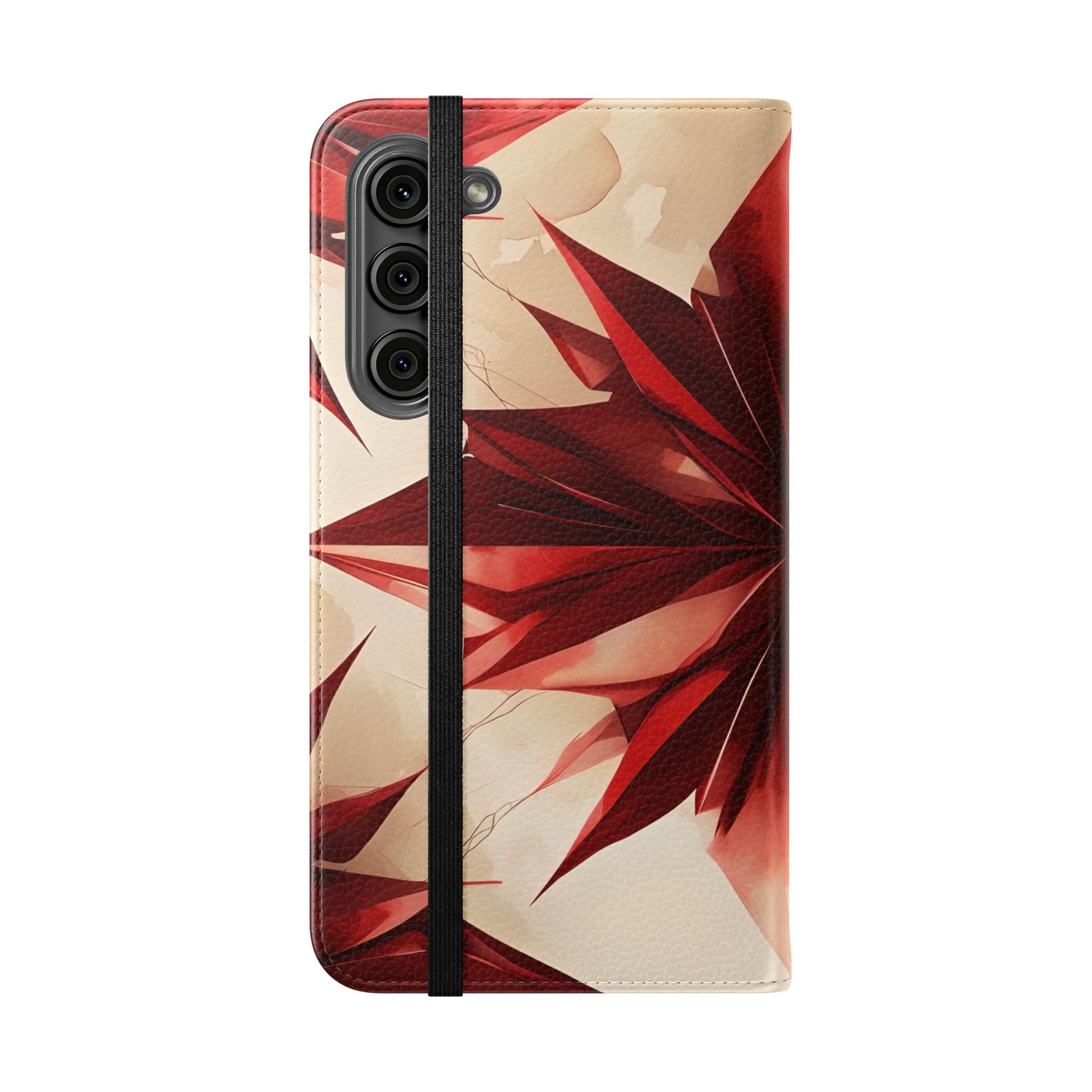 Ruby Compass Samsung Galaxy S23 Plus Wallet Case - Bold Geometric Flip Cover with Card Slots
