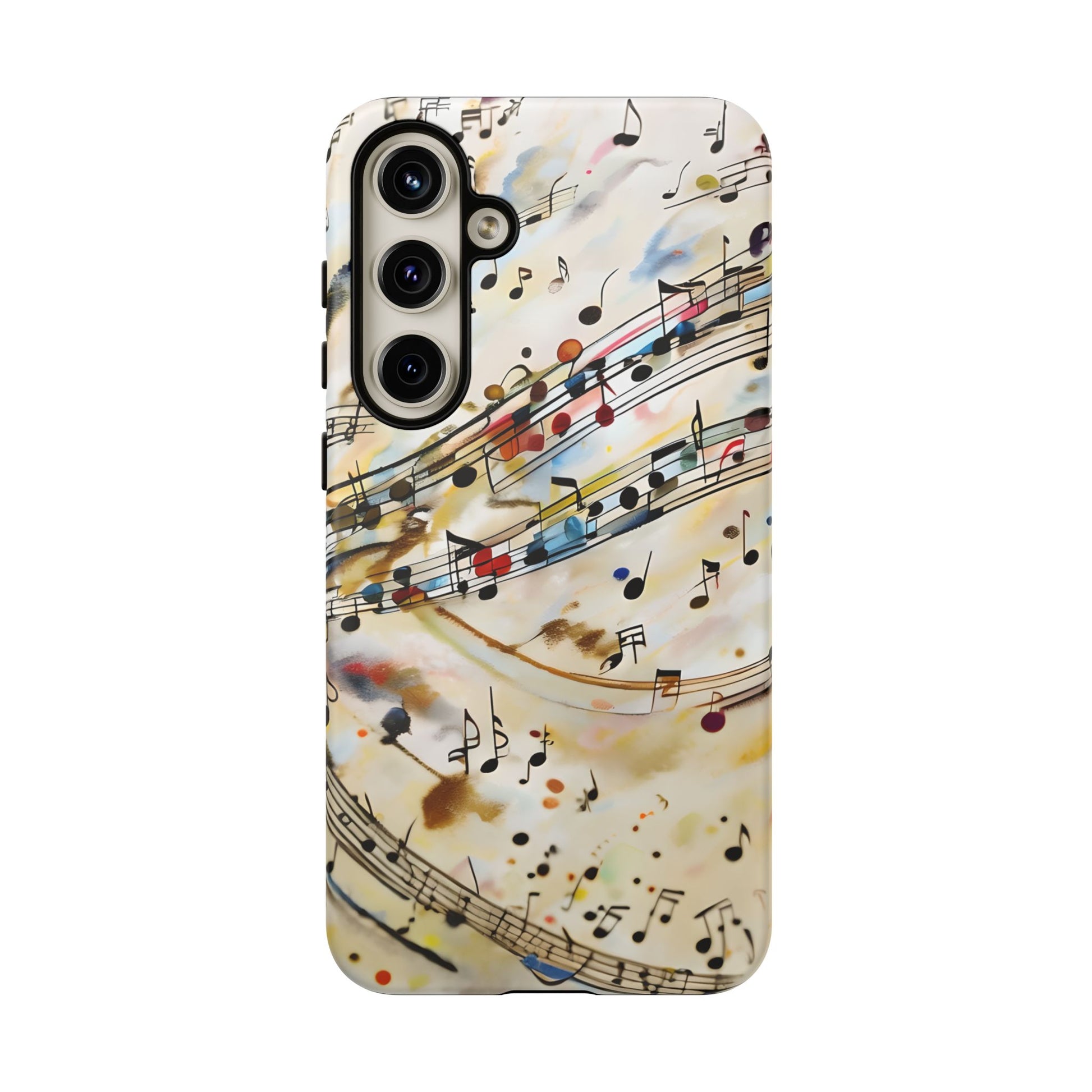 Melodic Flow Abstract Music Notes Tough Case for Samsung Galaxy S24 Plus- Premium Shockproof Designer Phone Cover