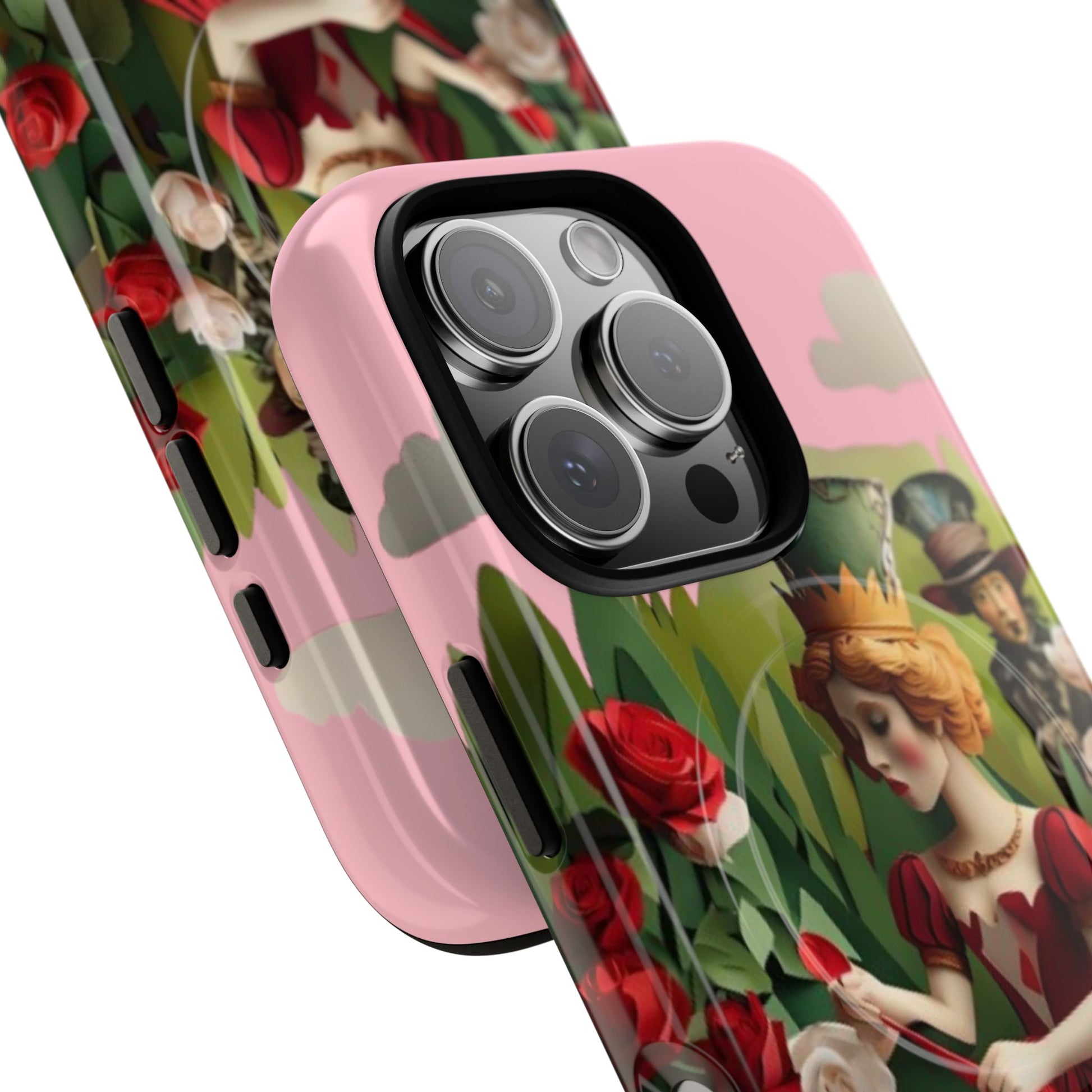 Regal Rose Court - iPhone 16 Pro MagSafe Phone Case - Whimsical Fantasy Floral Design