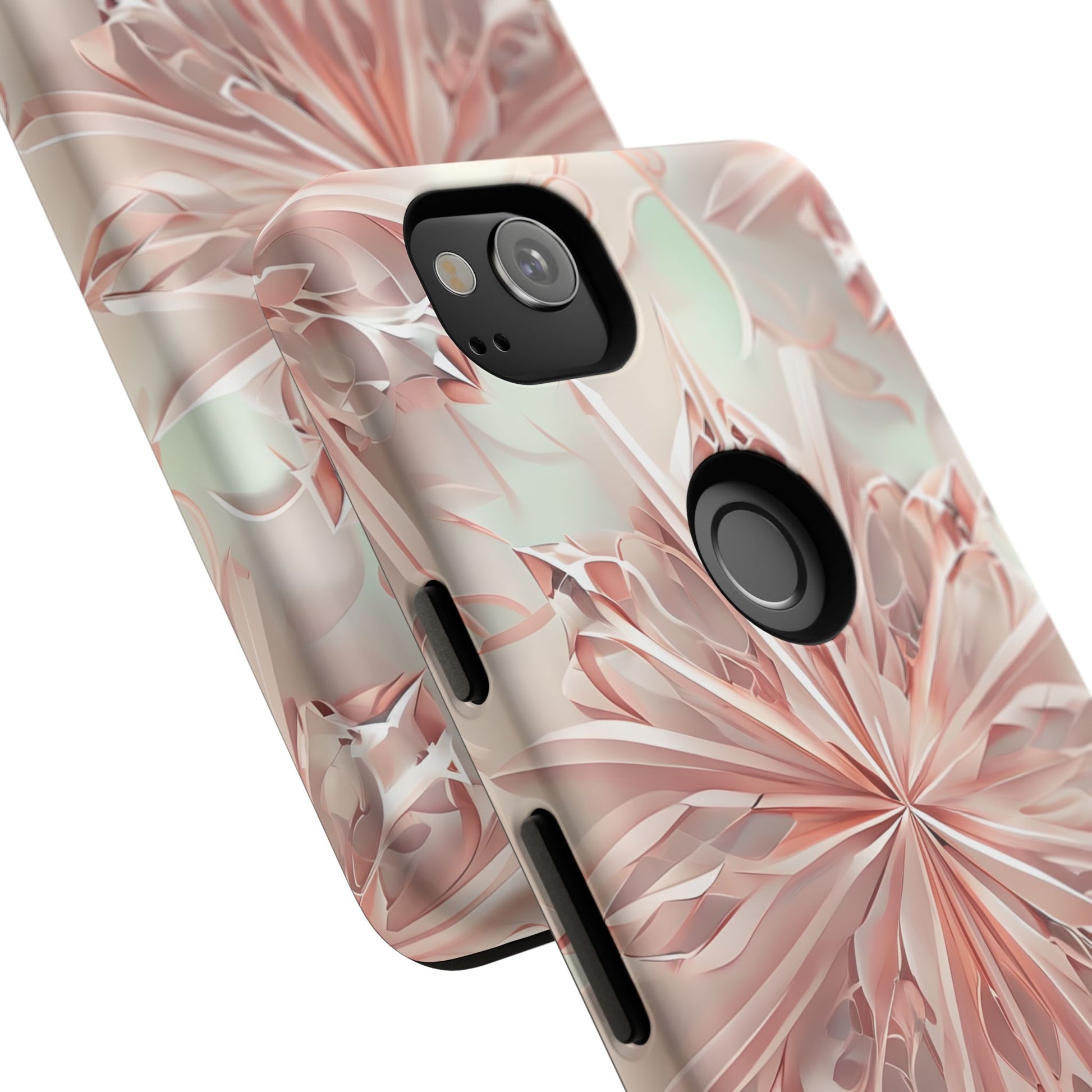 Blush Frost from our Kaleidoscope Collection - Google Pixel 2 tough case - Soft Pink Geometric Floral Design