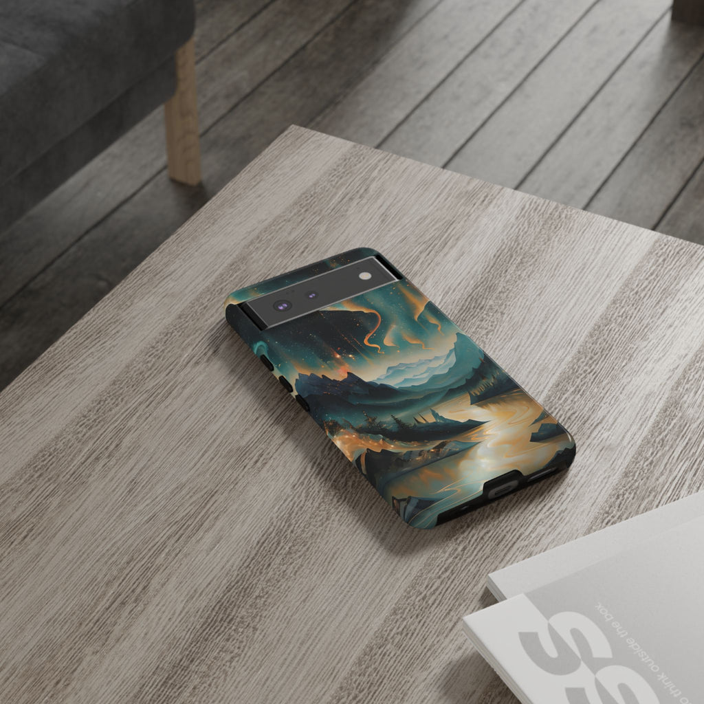 Aurora Dreamscape Tough Case for Google Pixel 6- Northern Lights Artistic Shockproof Cover, Elegant Protective Phone Case