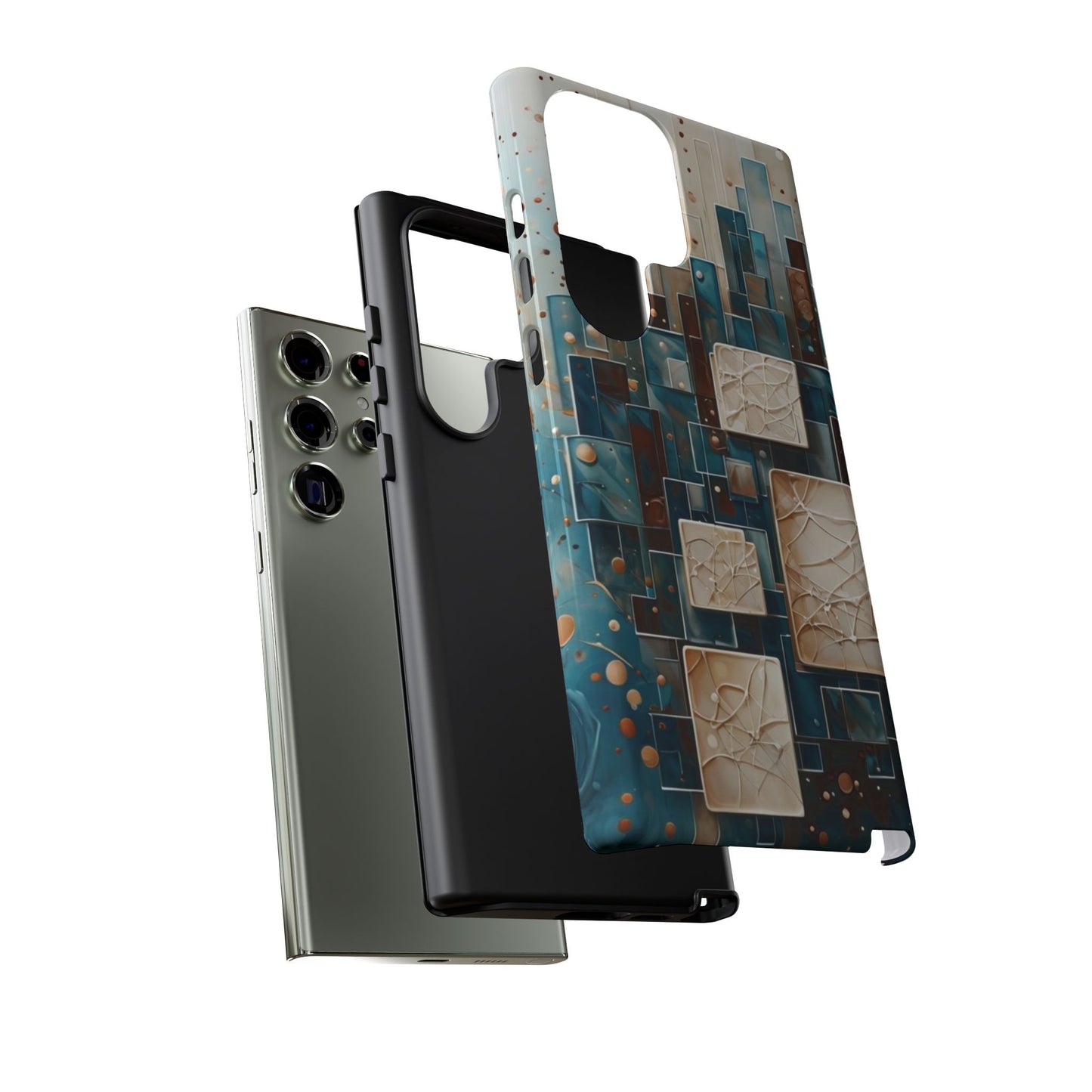 Architectural Drift geometric architectural Samsung Galaxy tough phone case dual layer protection