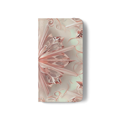 Blush Frost - Abstract Wallet Phone Case for Samsung Galaxy
