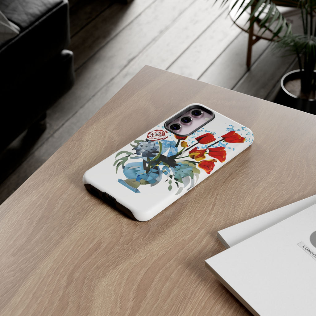 Bouquet Brilliance - Artistic Floral Samsung S23 Plus Phone Case - Vibrant Tulip, Rose & Hydrangea Design