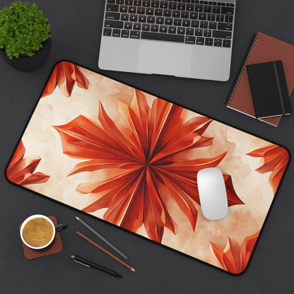 Sunset Fleur Designer Desk Mat - Premium Office Desk Pad, 3 Sizes Available, Artistic Workspace Protection