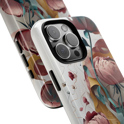 Blushing Peony Veil iPhone MagSafe Case