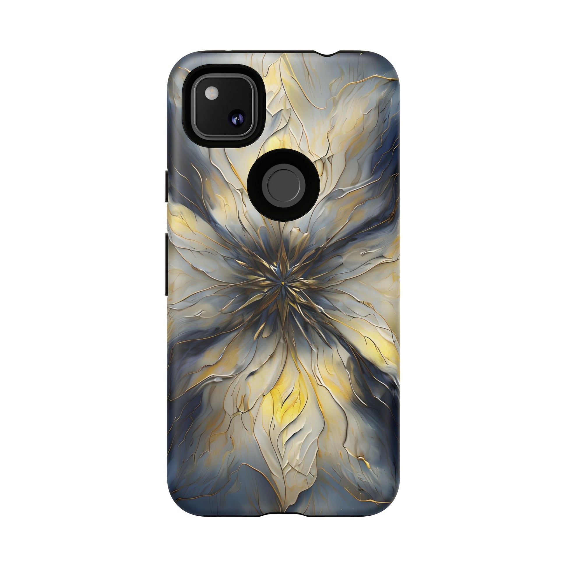 Luminous Petal Tough Case for Google Pixel 4a- Premium Artistic Shockproof Cover, Elegant Protective Phone Case