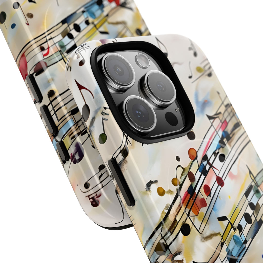 Melodic Flow Abstract Music Notes iPhone 16 Pro MagSafe Case