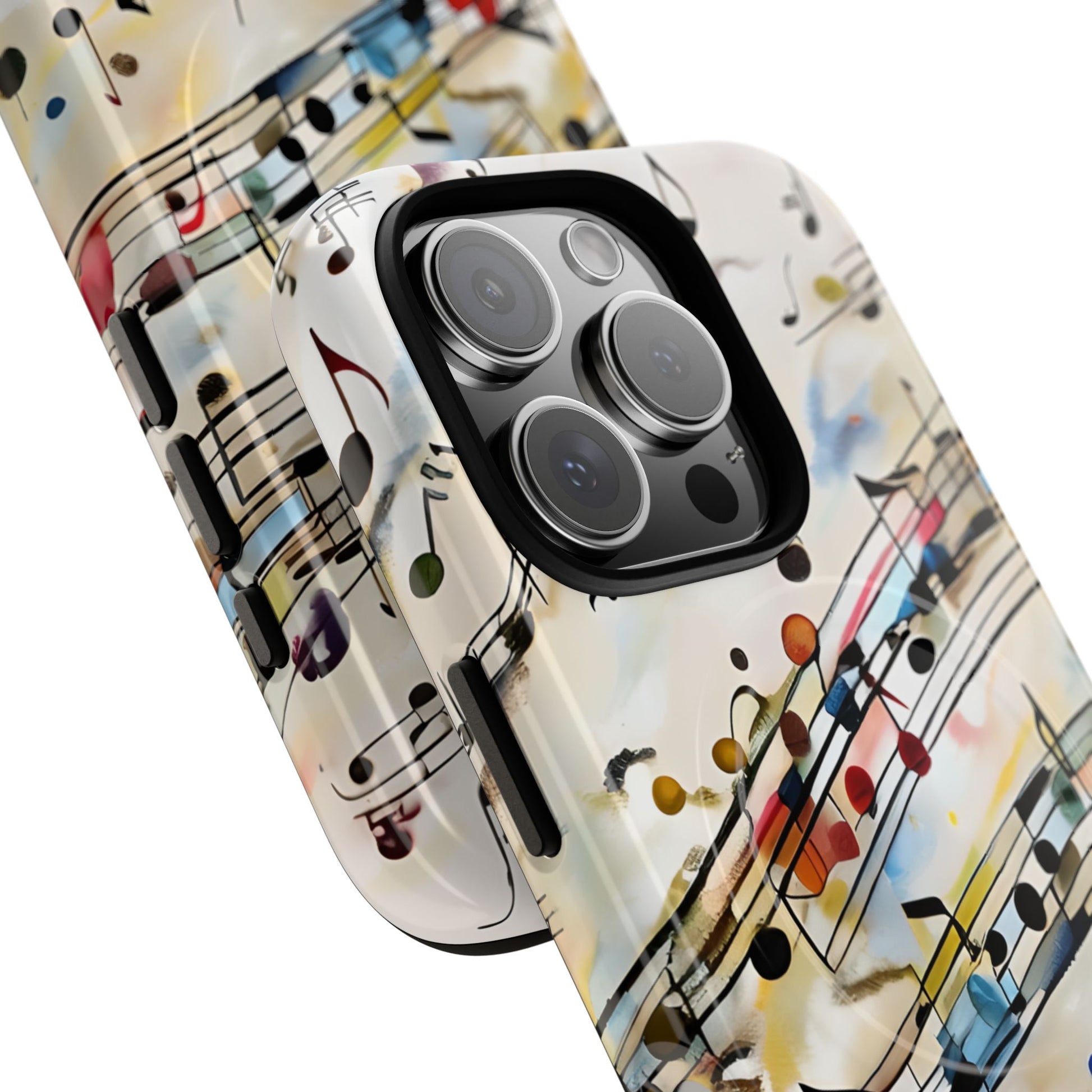 Melodic Flow Abstract Music Notes iPhone 16 Pro MagSafe Case